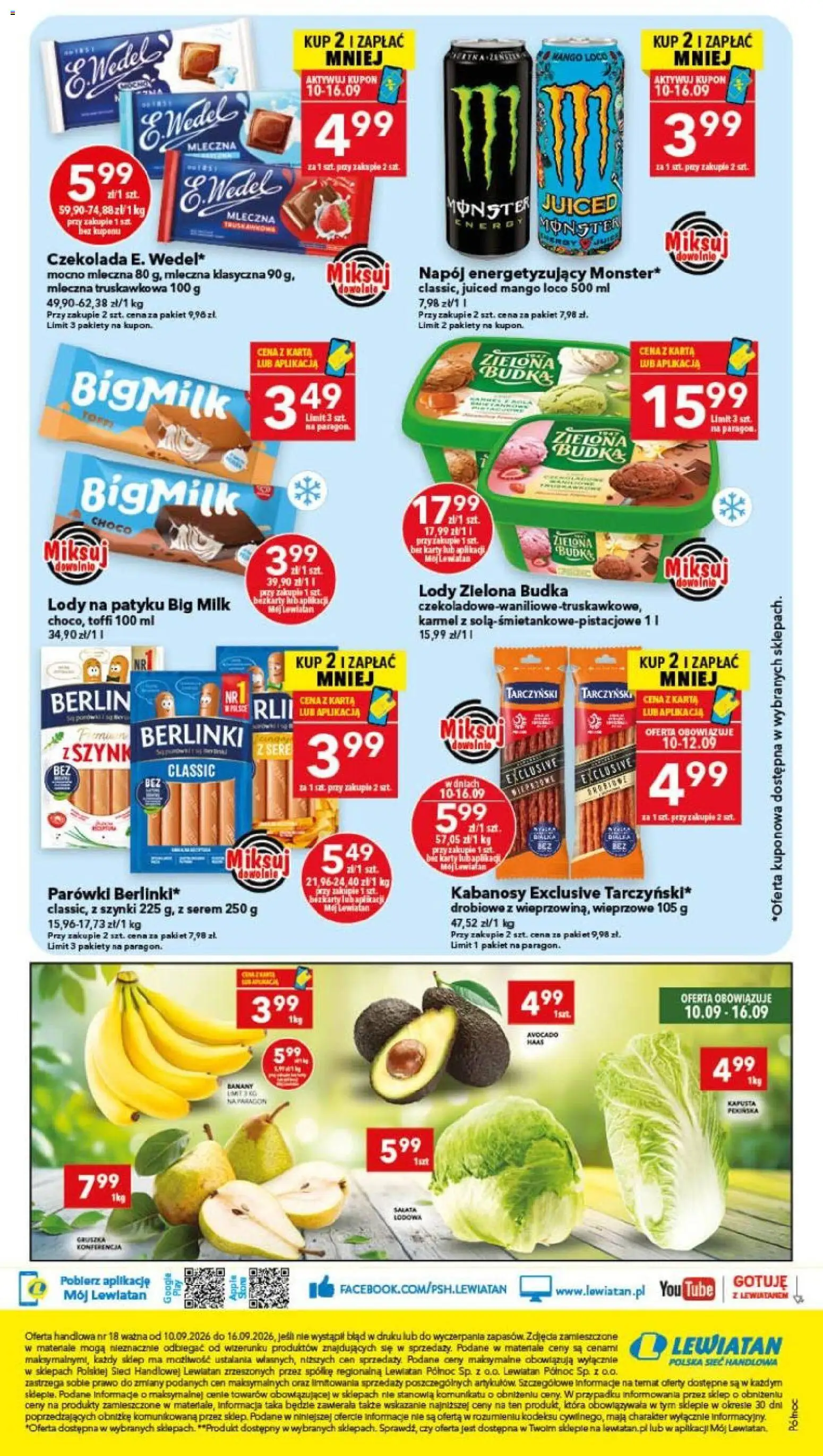 Lewiatan gazetka - Gdańsk od 10.09.2026 | Strona: 8 | Produkty: Parówki, Lody na patyku, Berlinki, Lody