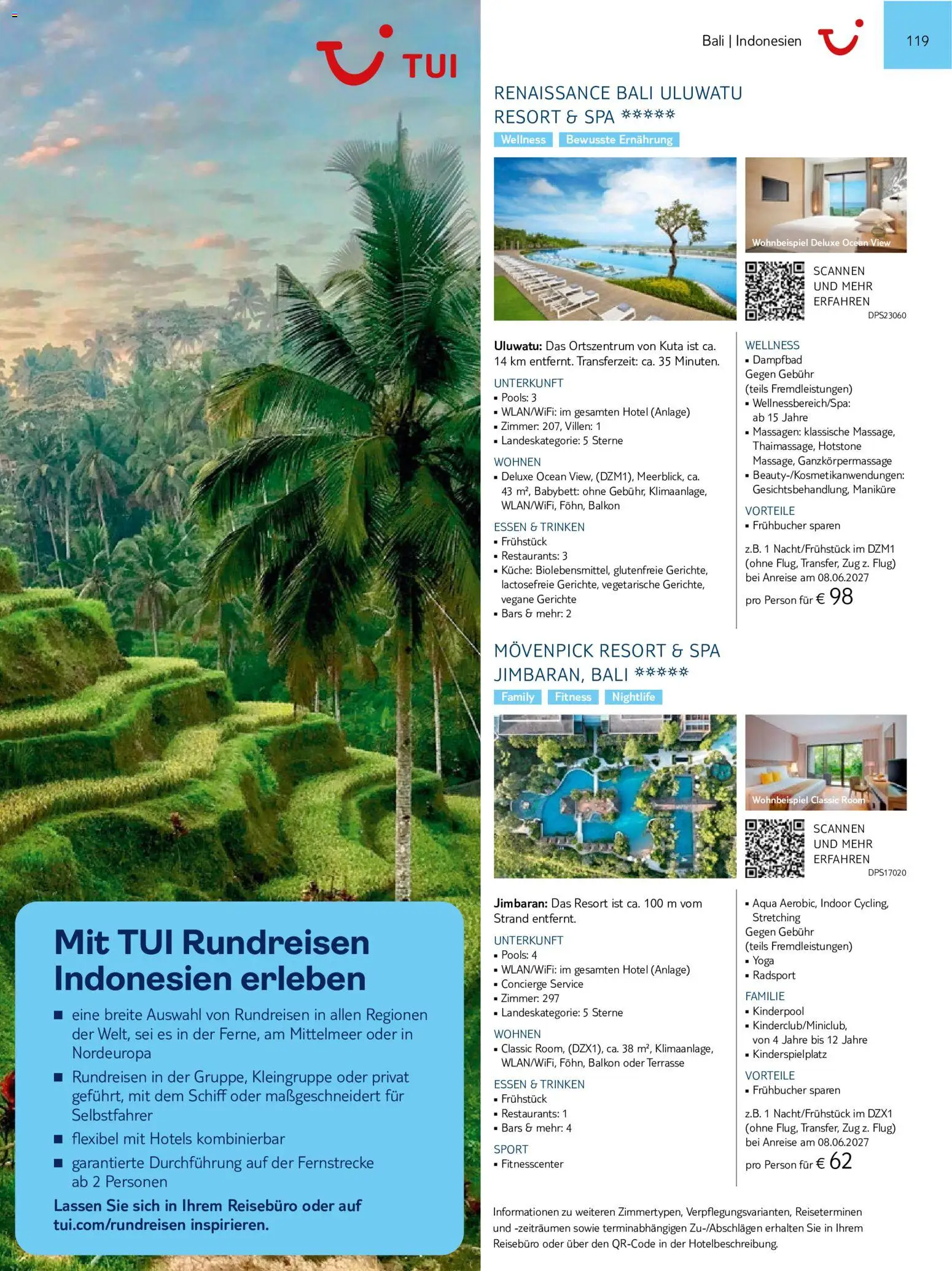 TUI Prospekt Asien, Afrika, Orient & Indischer Ozean 2026/27 – gültig ab 01.11.2026 | Seite: 119 | Produkte: Babybett, Küche, Gerichte