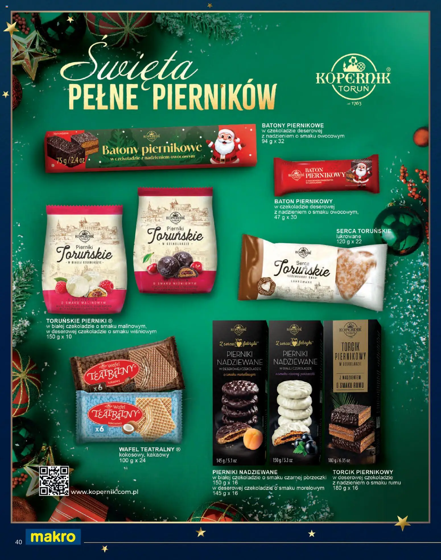 Makro gazetka - Świat prezentów od 01.11.2026 | Strona: 40 | Produkty: Pierniki, Baton