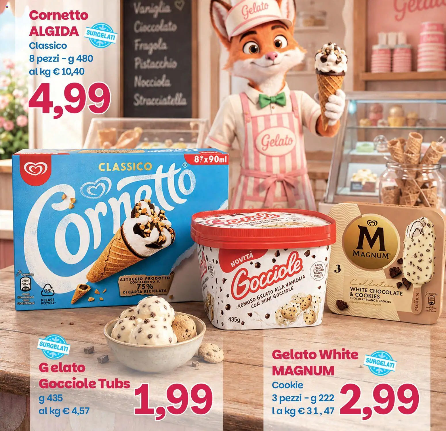 Volantino Prix del 28/07/2026 | Pagina: 15 | Prodotti: Cioccolato, Cornetto, Astuccio, Stracciatella