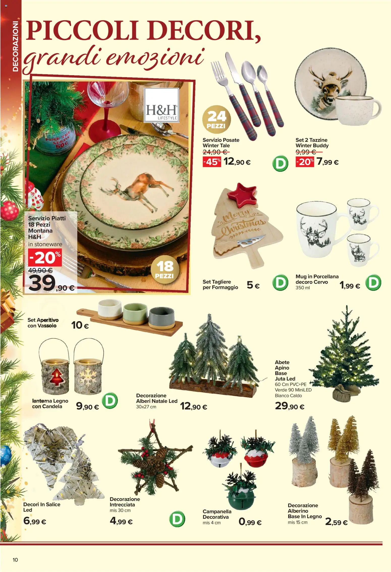 Volantino Carrefour del 02/11/2026 | Pagina: 10 | Prodotti: Lanterna, Tagliere, Candela, Decorazione