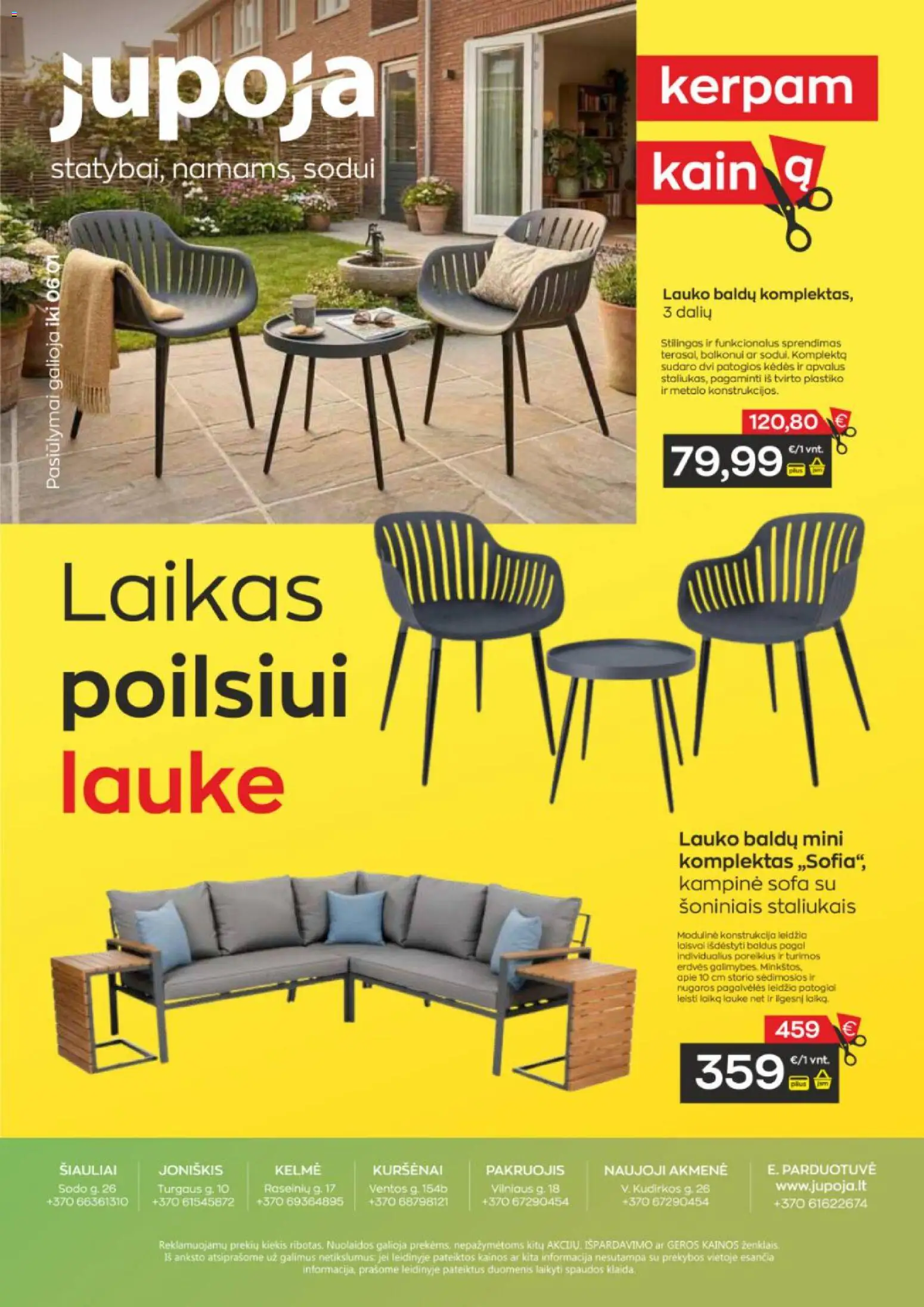 Jupoja akcijos nuo 15.04.2026 | Puslapis: 1 | Prekių: Sofa