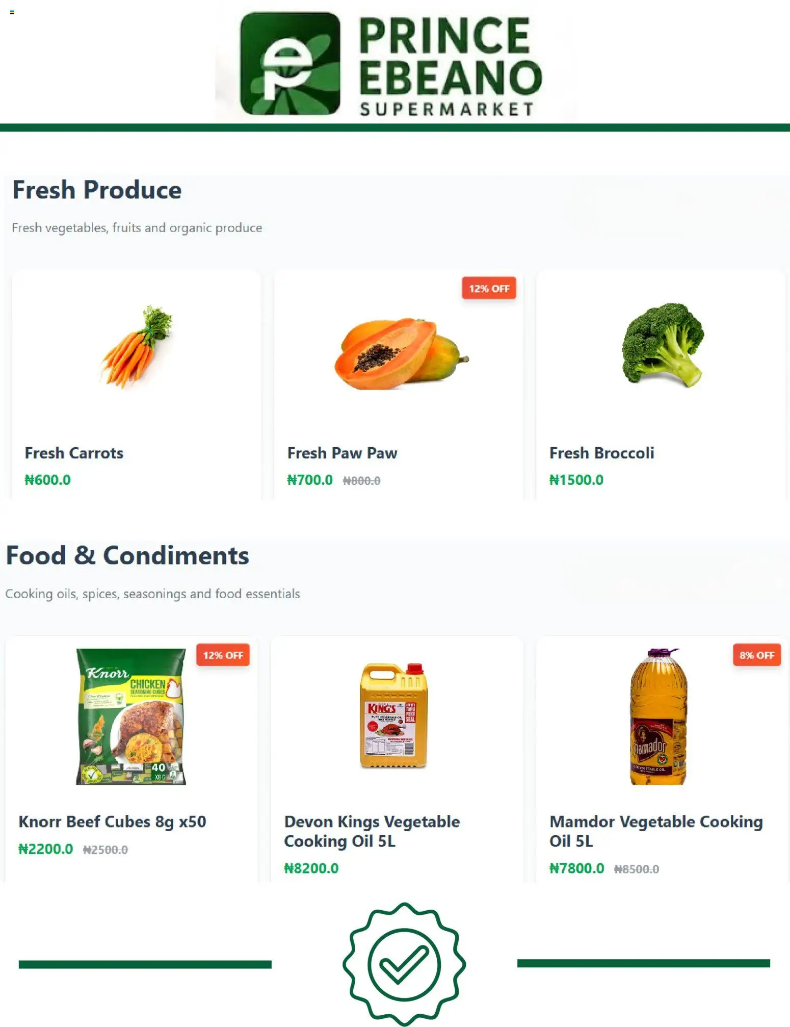 Prince Ebeano Supermarket Catalogue valid from 01/08/2026 | Page: 3 | Products: Hokejka, Fruits, Oil, Beef