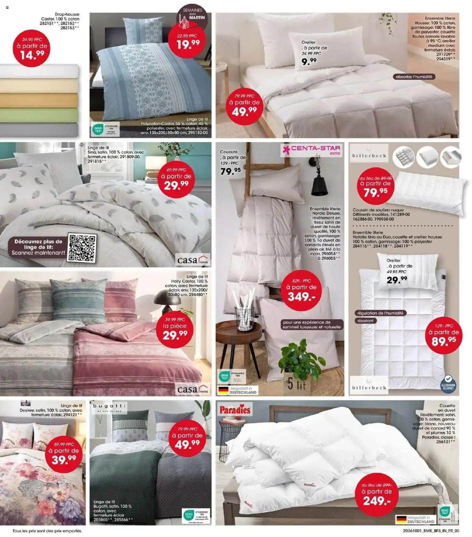 Möbel Martin - Möbel Martin: Offres hebdomadaires à partir du 01/10/2026 - promo en ligne | Page: 5 | Produits: Canard, Coton, Oreiller, Couette