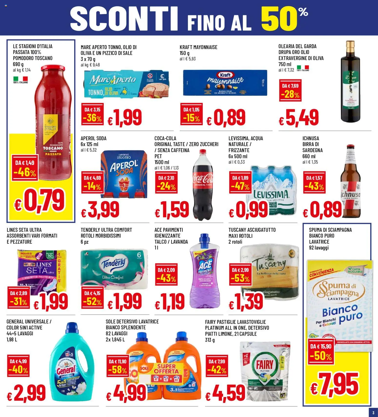 Volantino Galassia del 17/09/2026 | Pagina: 3 | Prodotti: Piatti, Pomodoro, Acqua naturale, Assorbenti