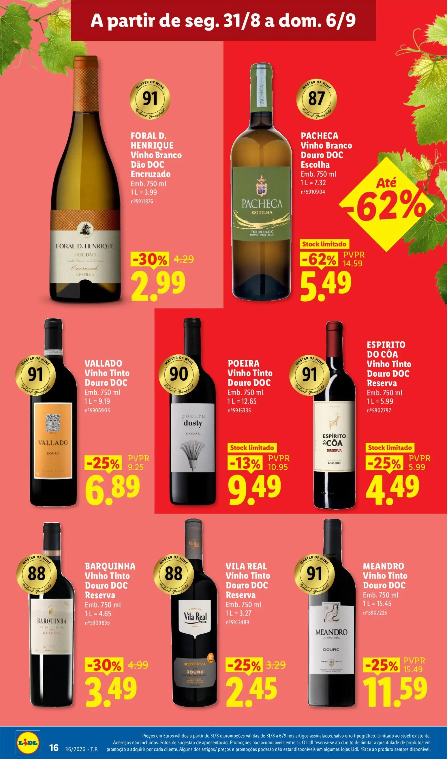 Lidl folheto │ válido de 31/08/2026 | Página: 16 | Produtos: Vinho branco, Vinho, Vinho tinto