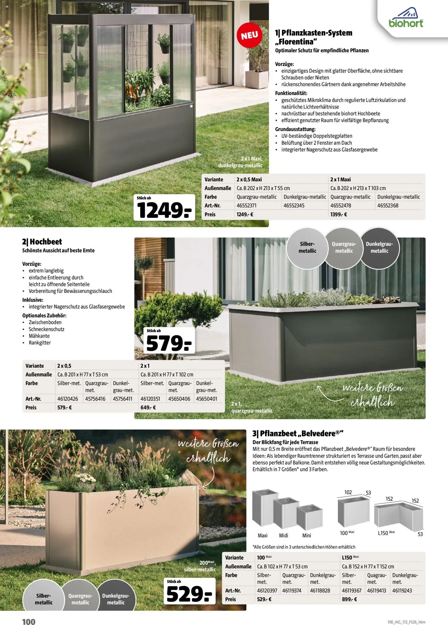 Hagebau Gartengestaltungsortiment – gültig ab 02.03.2026 | Seite: 100 | Produkte: Hochbeet
