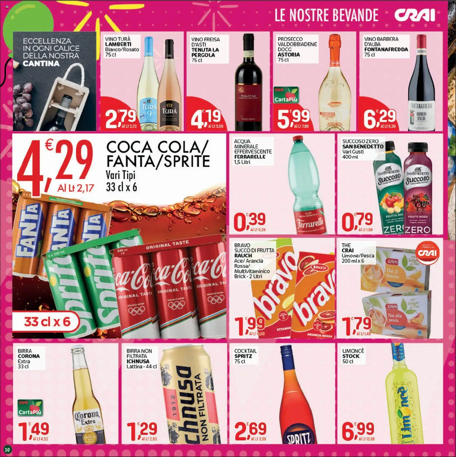 Volantino CRAI del 01/10/2026 | Pagina: 10 | Prodotti: Multivitaminico, Frutta, The, Sprite