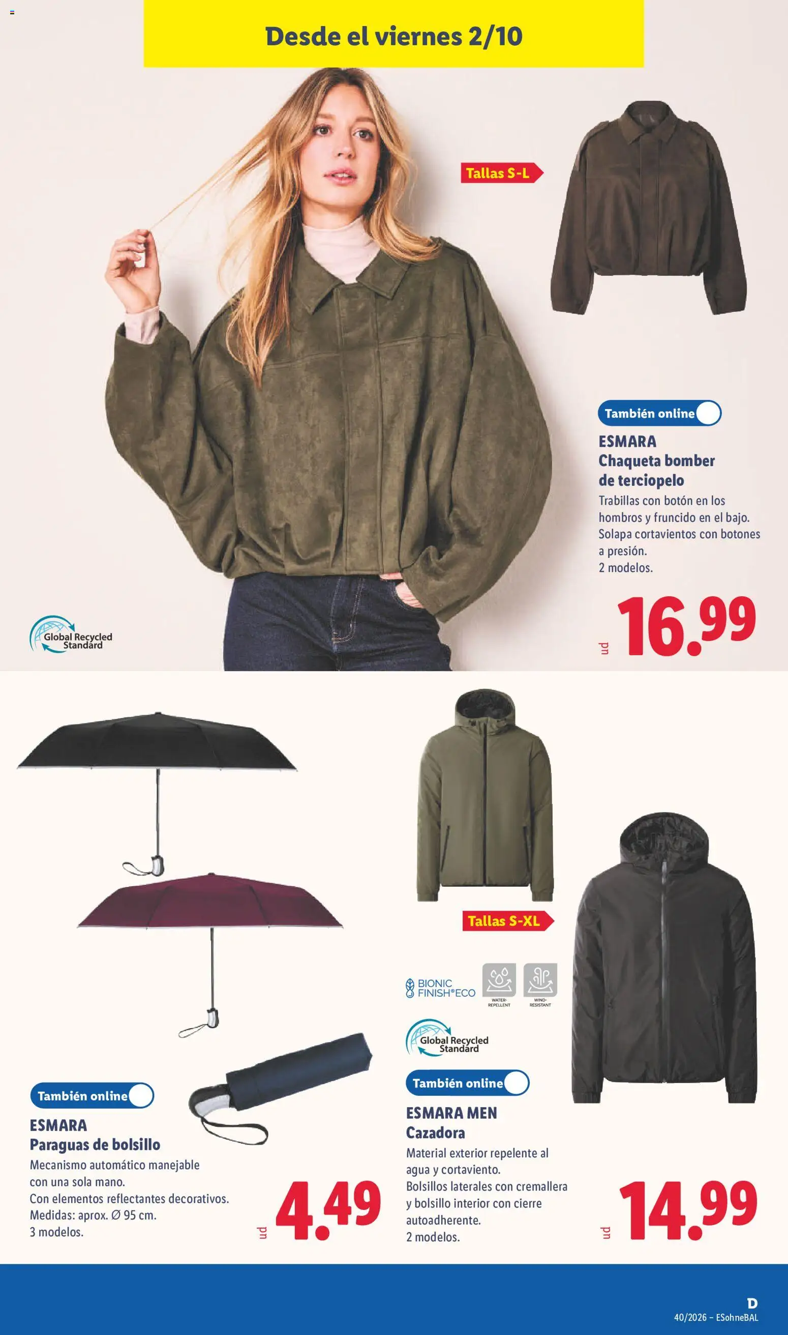 Lidl folleto de bazar │ válido desde el 28/09/2026 | Página: 23 | Productos: Chaqueta, Agua
