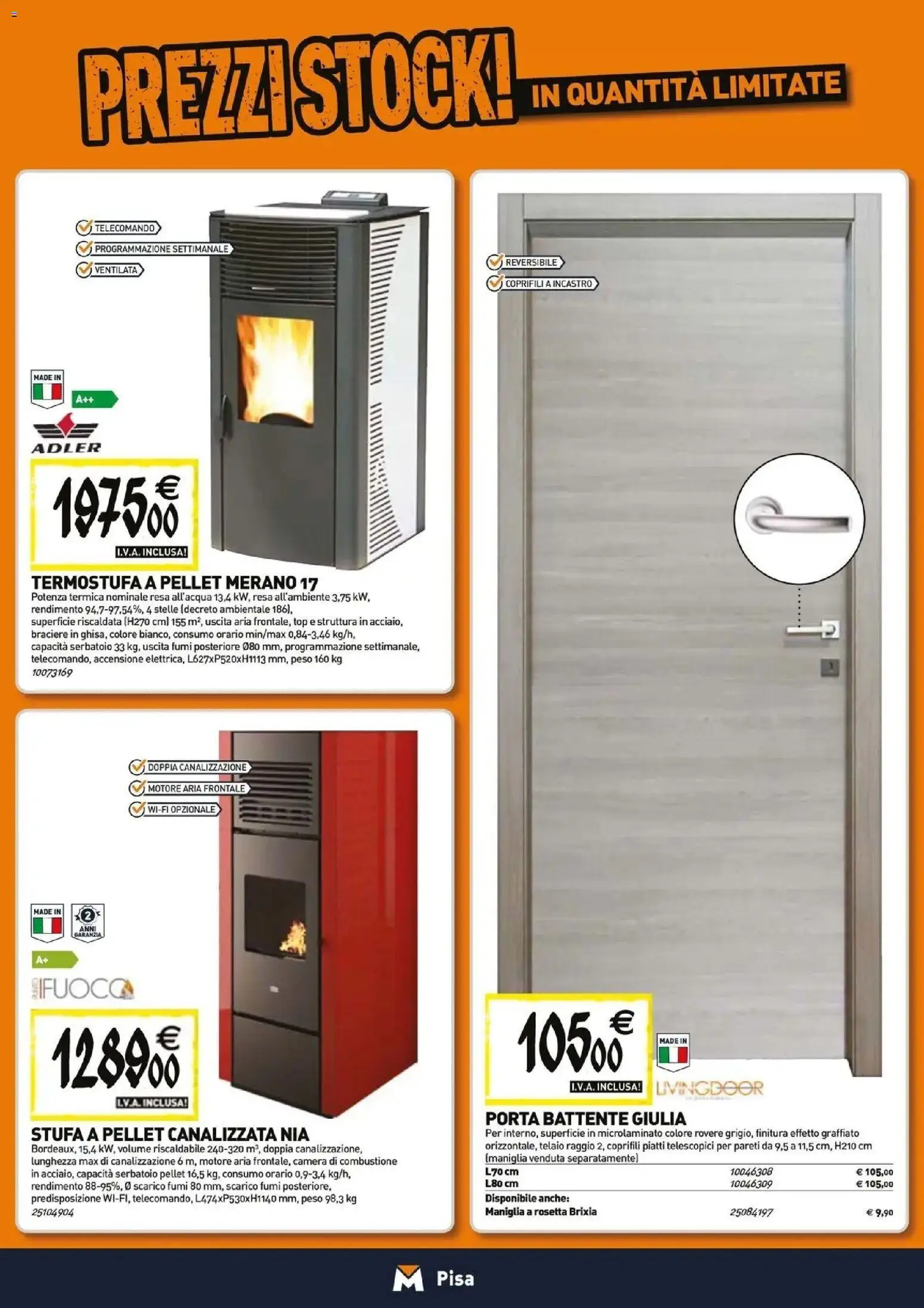 Nuovo TECNOMAT catalogo Pisa dal 27/08/2026 > offerte anteprima 🛍️ | Pagina: 9 | Prodotti: Pellet, Piatti, Stufa a pellet, Stufa