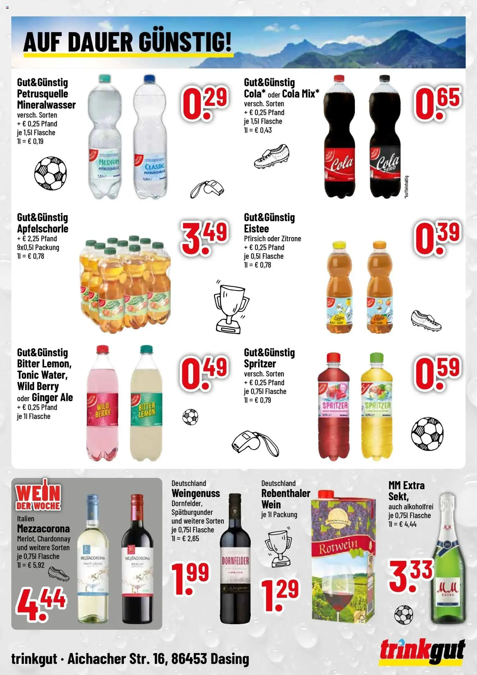Trinkgut - trinkgut: Wochenangebote – gültig ab 28.06.2026 | Seite: 4 | Produkte: Cola, Mineralwasser, Zitrone, Wein