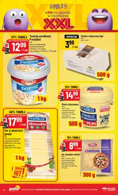Pogląd oferty "POLOmarket gazetka" - ważna od 06.05.2026 | Strona: 8 | Produkty: Mleka, Sery, Masło, Ser