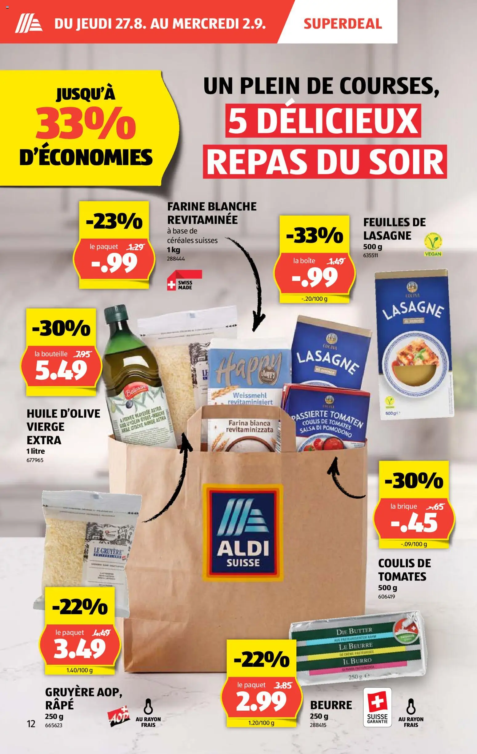 Aldi aktionen FR – gültig ab 27.08.2026 | Seite: 12 | Produkte: Butter, Tomaten