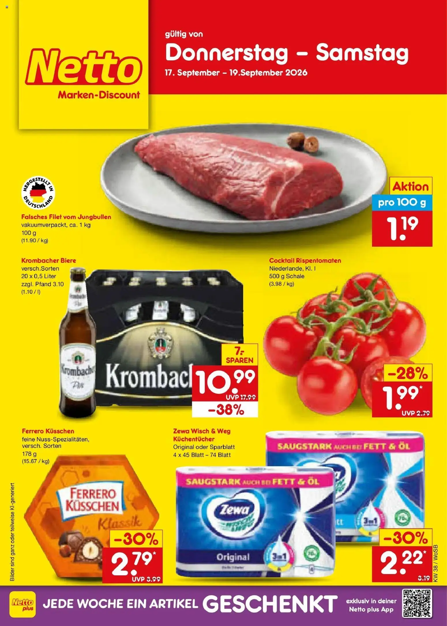 Netto Marken-Discount Prospekt Ludwigshafen-Edigheim – gültig ab 14.09.2026 | Seite: 58 | Produkte: Öl, Zewa, Bilder, Krombacher