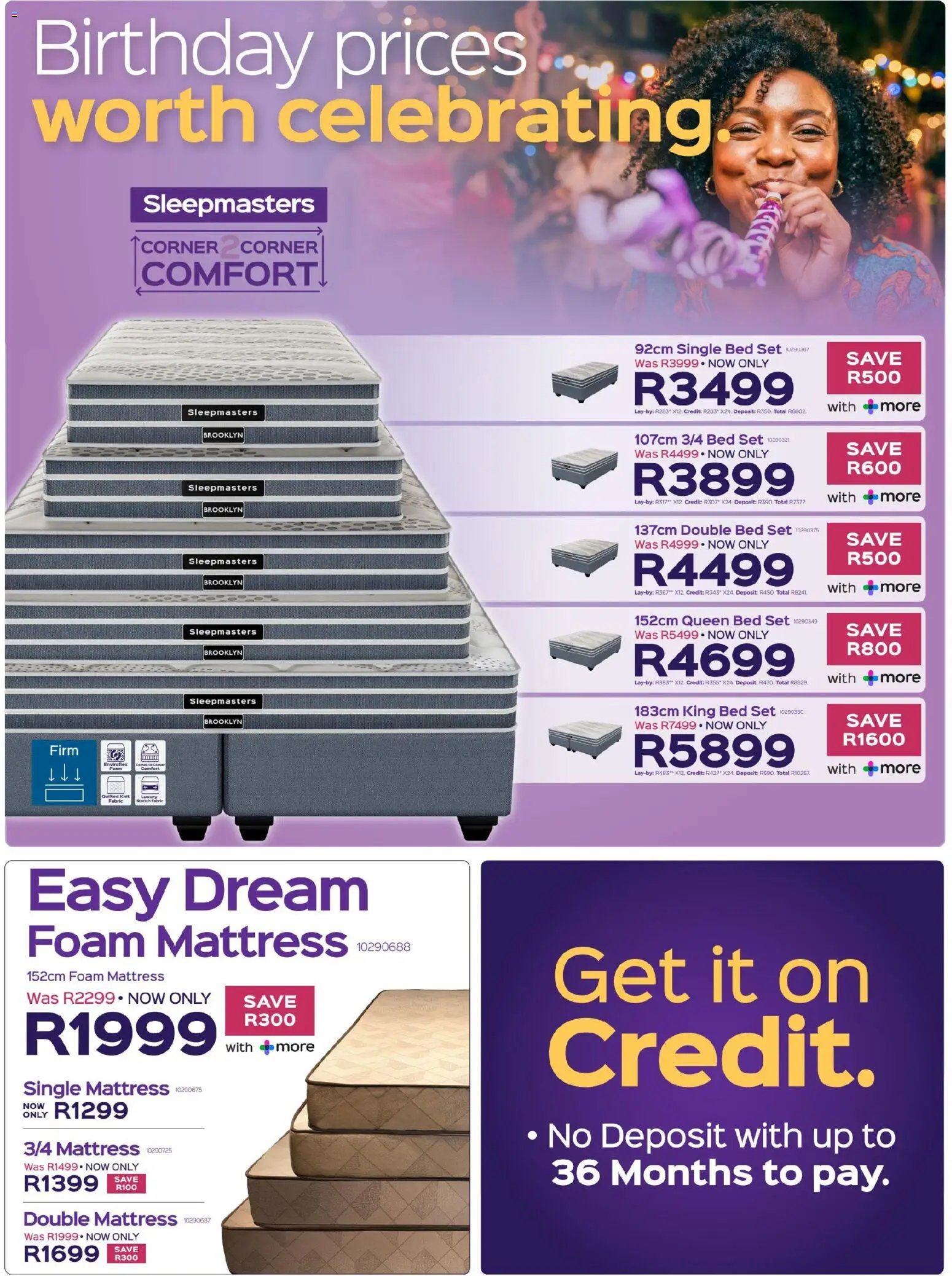 New Sleepmasters catalogue – valid from 16.04.2026 | Page: 2 | Products: 3/4 bed, Bed, Single bed, Foam