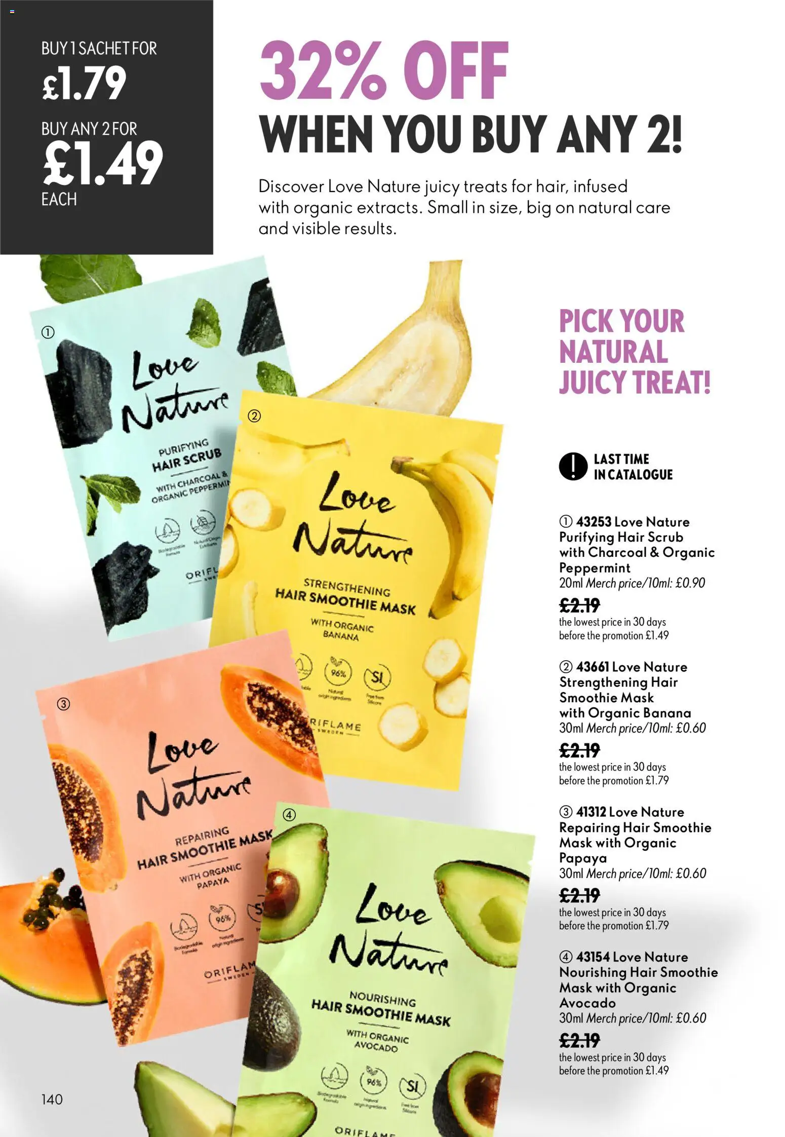 {H1} | Page: 140 | Products: Mask, Avocado, Charcoal, Smoothie