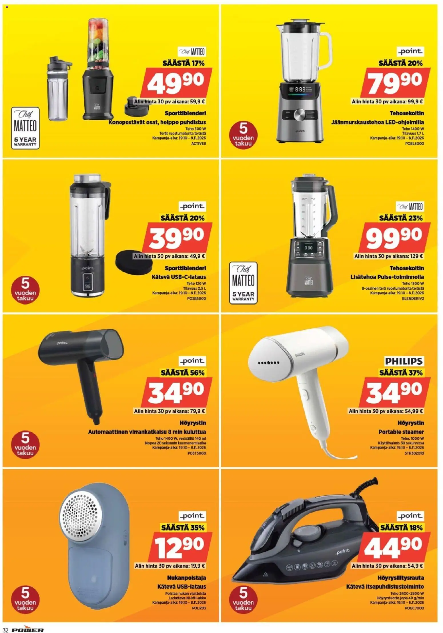 Power tarjoukset – voimassa 19/10/2026 alkaen | Sivu: 32