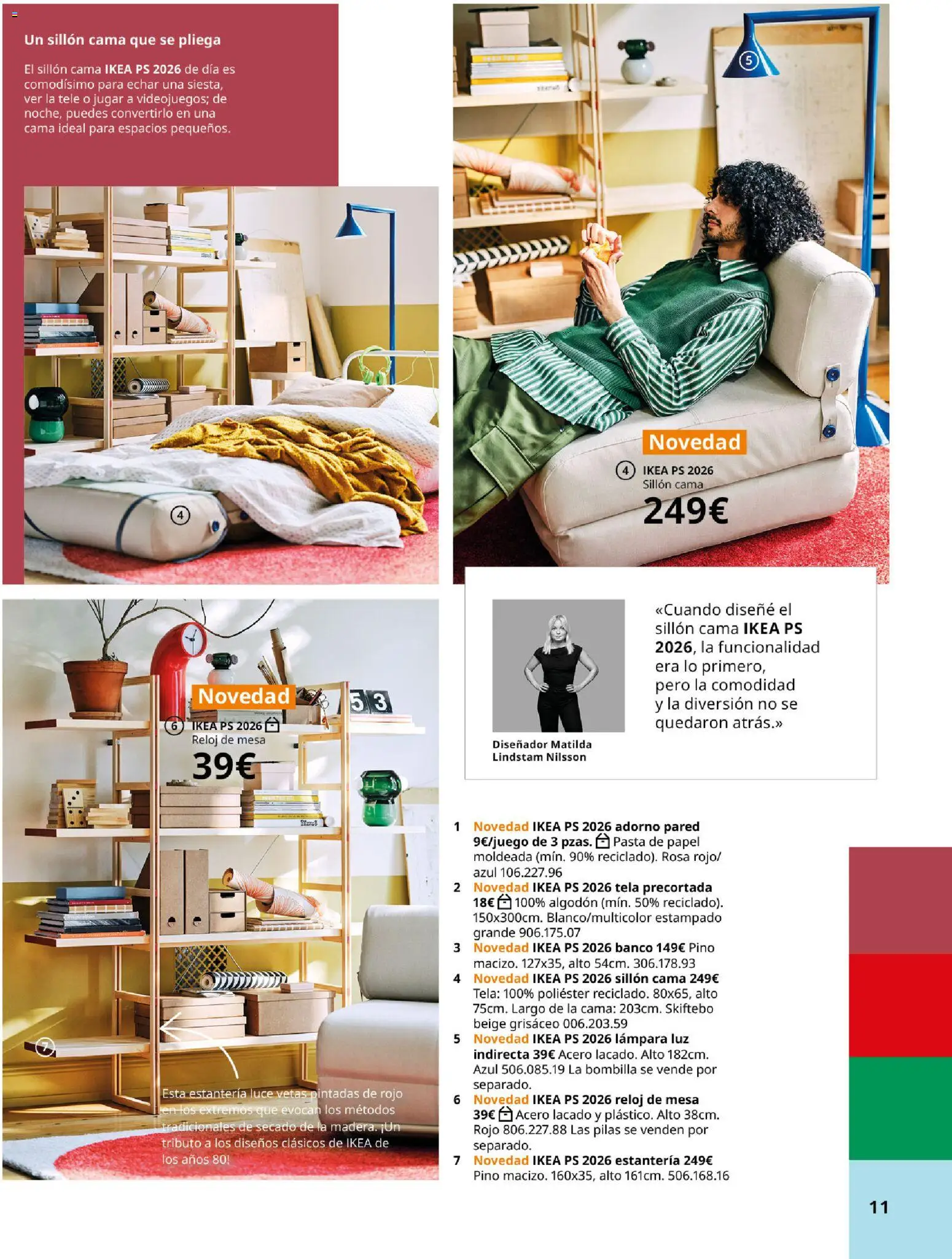 Catálogo IKEA Ps │ válido desde el 01.06.2026 | Página: 11 | Productos: Pasta, Reloj, Mesa, Lámpara