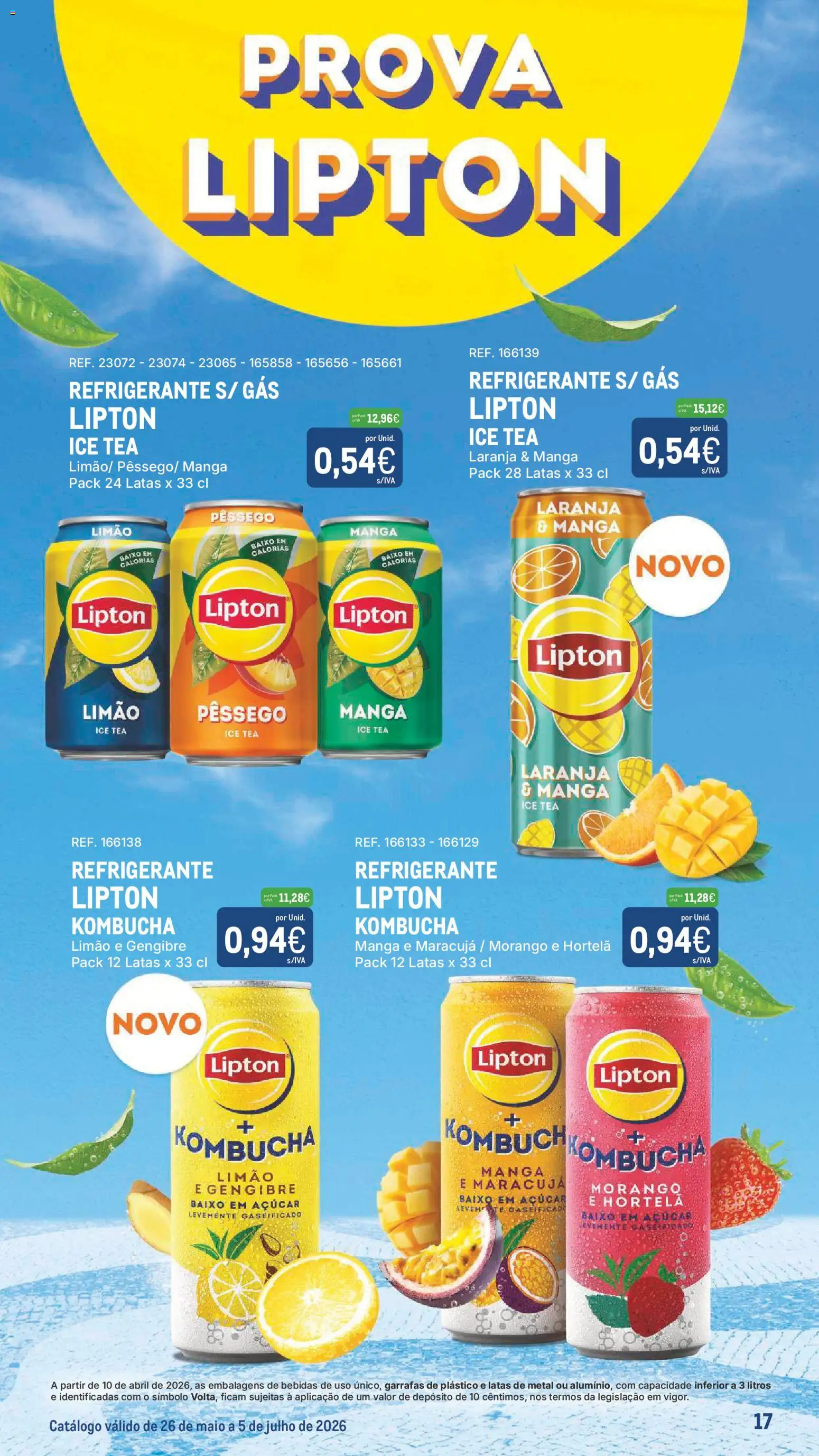 Makro Os Convocados │ válido de 26.05.2026 | Página: 17 | Produtos: Refrigerante, Kombucha, Hortelã, Açúcar