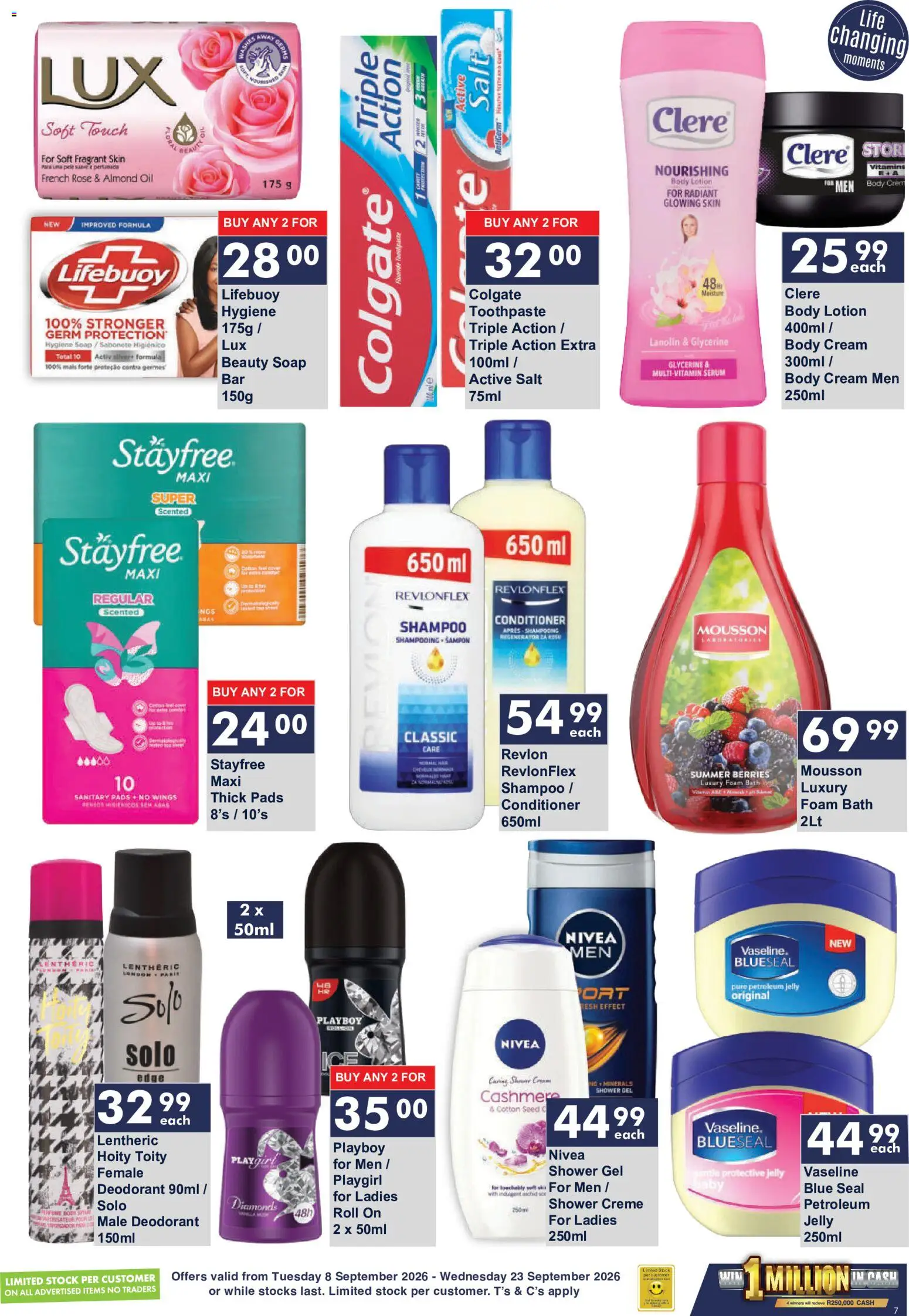 New President Hyper catalogue – valid from 08/09/2026 | Page: 7 | Products: Stock, Soap, Foam, Petroleum jelly