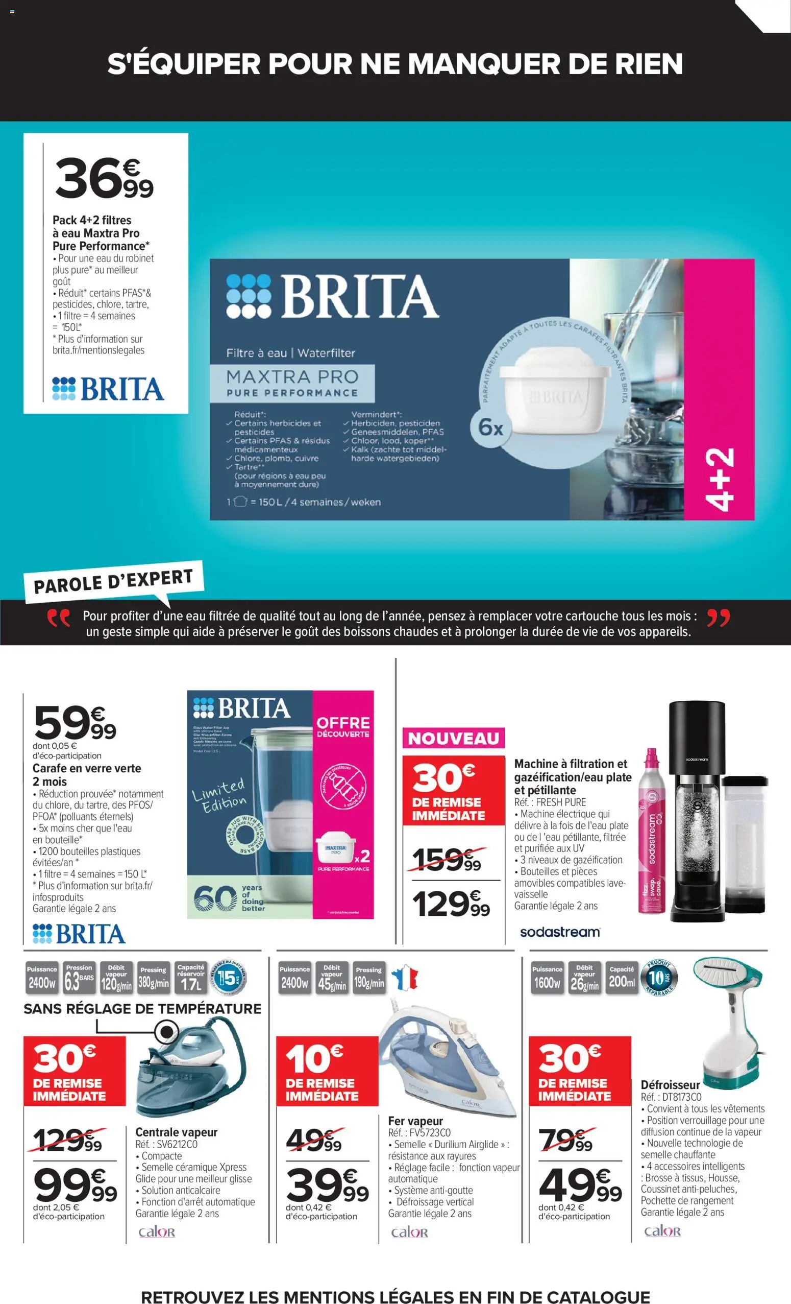 {H1} | Page: 6 | Produits: Filtre, Carafe en verre, Sodastream, Vêtements