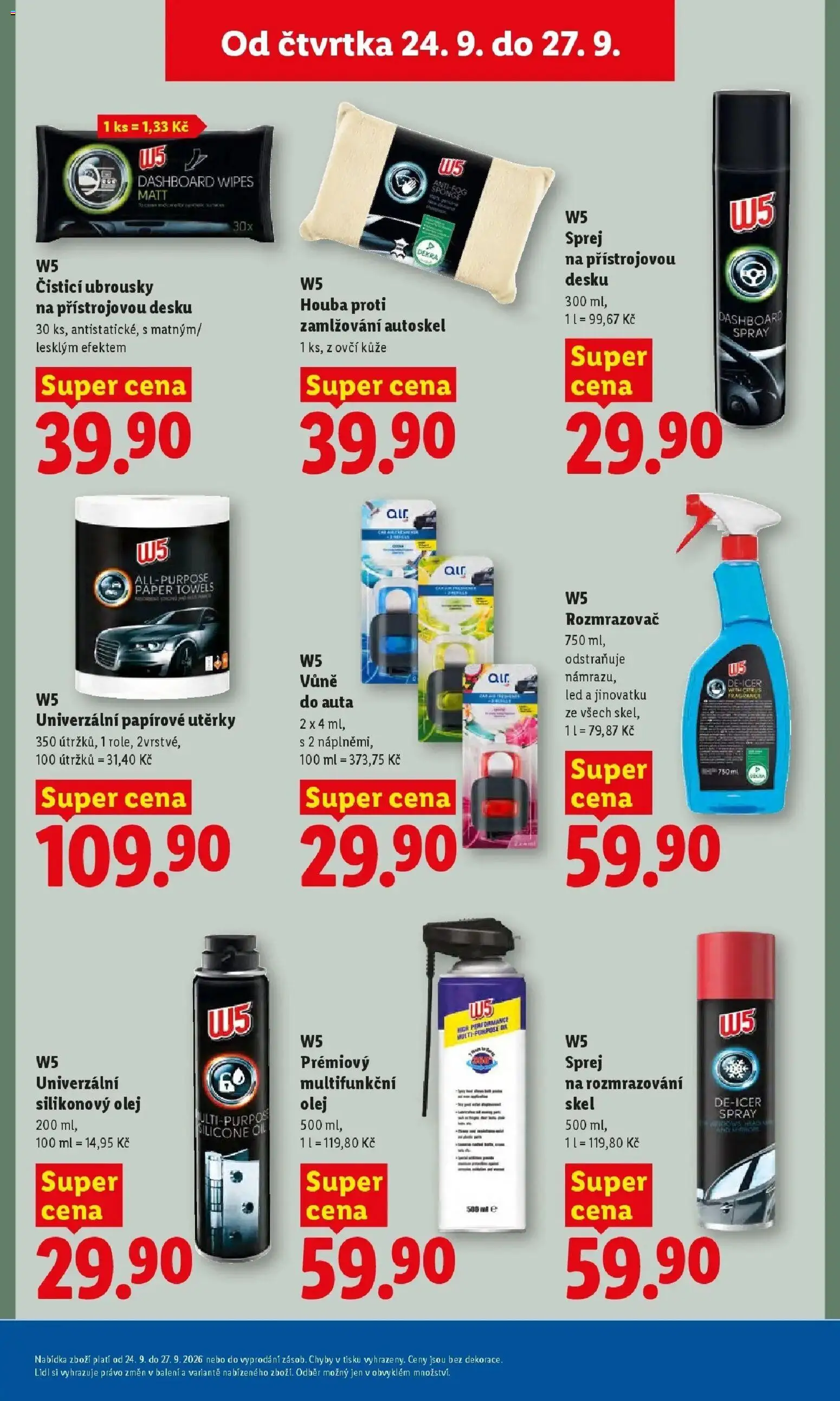 Lidl leták od 24.09.2026 - Nový akční leták | Strana: 34 | Produkty: Ubrousky, Papírové utěrky, W5, LED