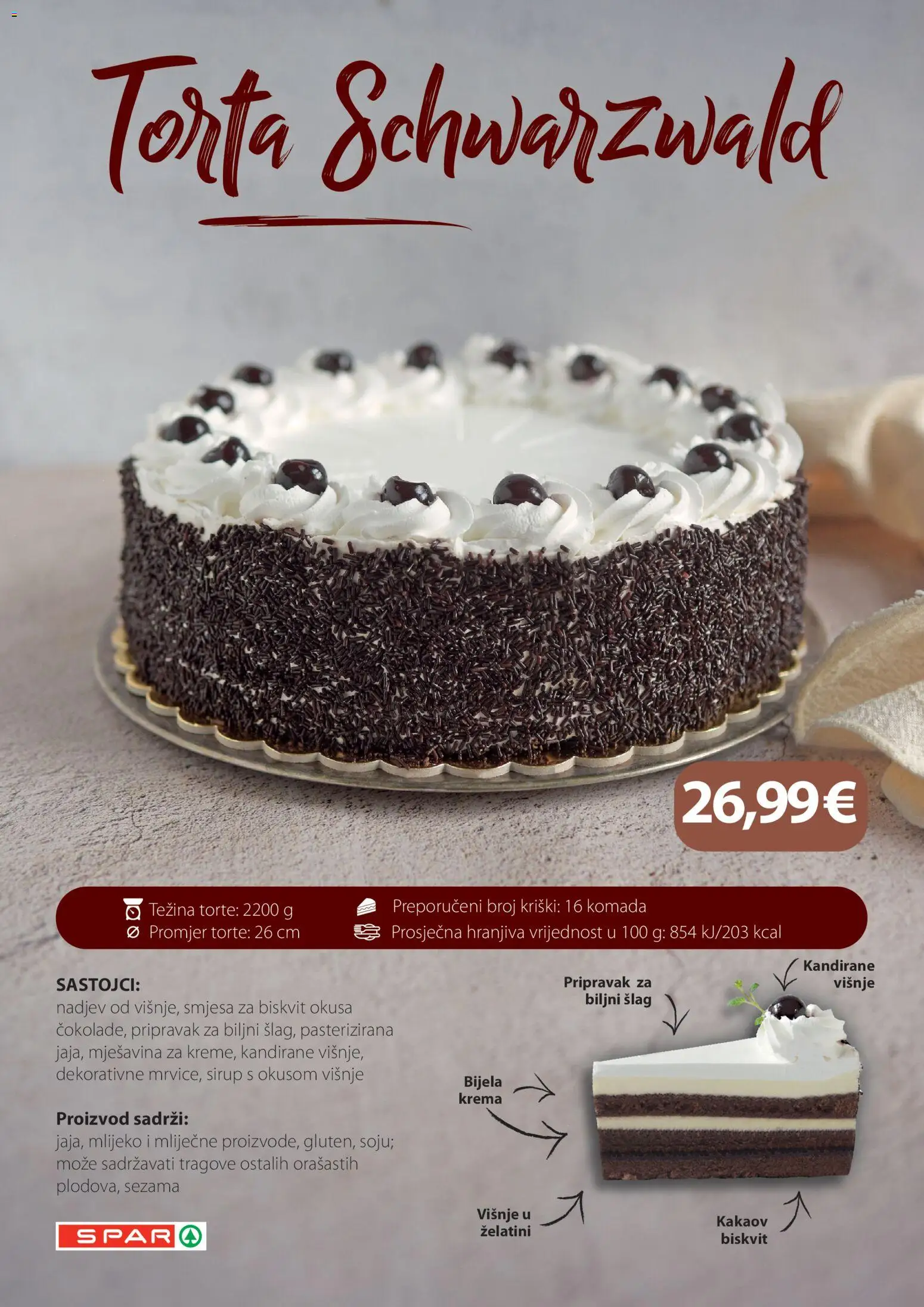 Spar katalog | vrijedi od 05.06.2026 | Stranica: 16 | Proizvodi: Krema, Šlag, Sirup, Torta