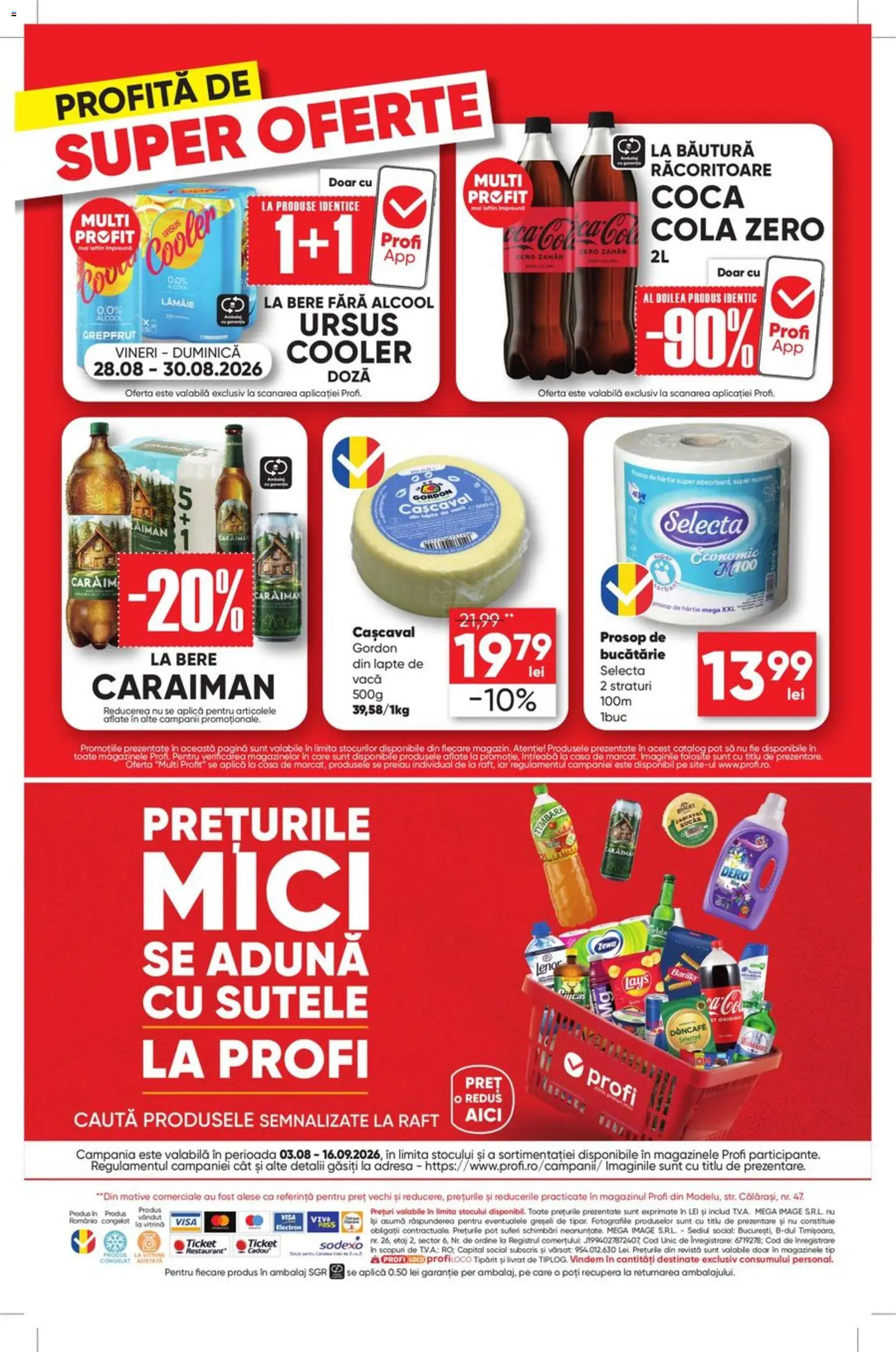Noul catalog Profi – valabil de la 27.08.2026 | Pagină: 12 | Produse: Bere fara alcool, Ursus cooler, Raft, Cola