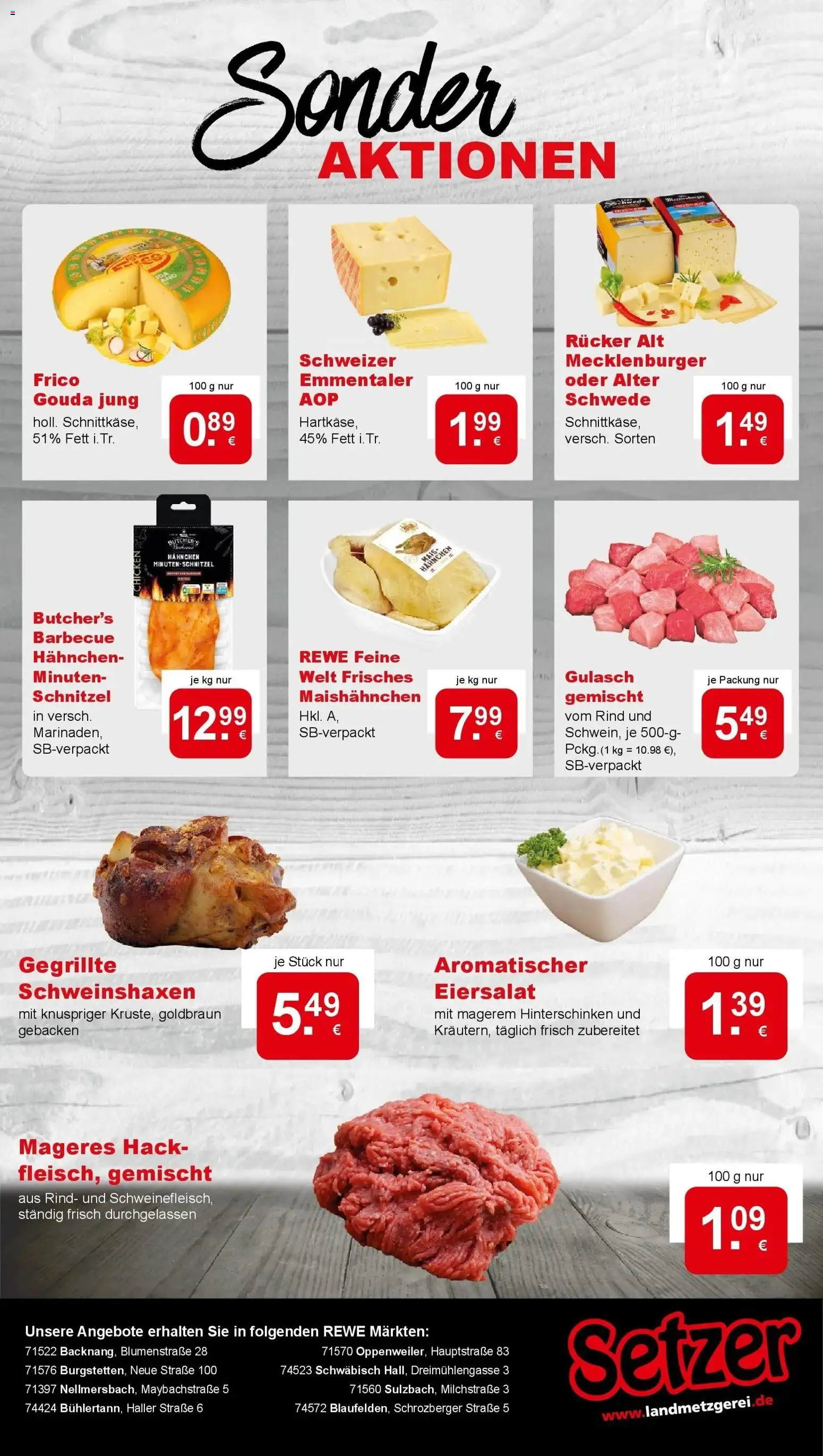 Rewe Prospekt Burgstetten – gültig ab 10.08.2026 | Seite: 7 | Produkte: Mais, Hahnchen, Schnitzel, Gulasch