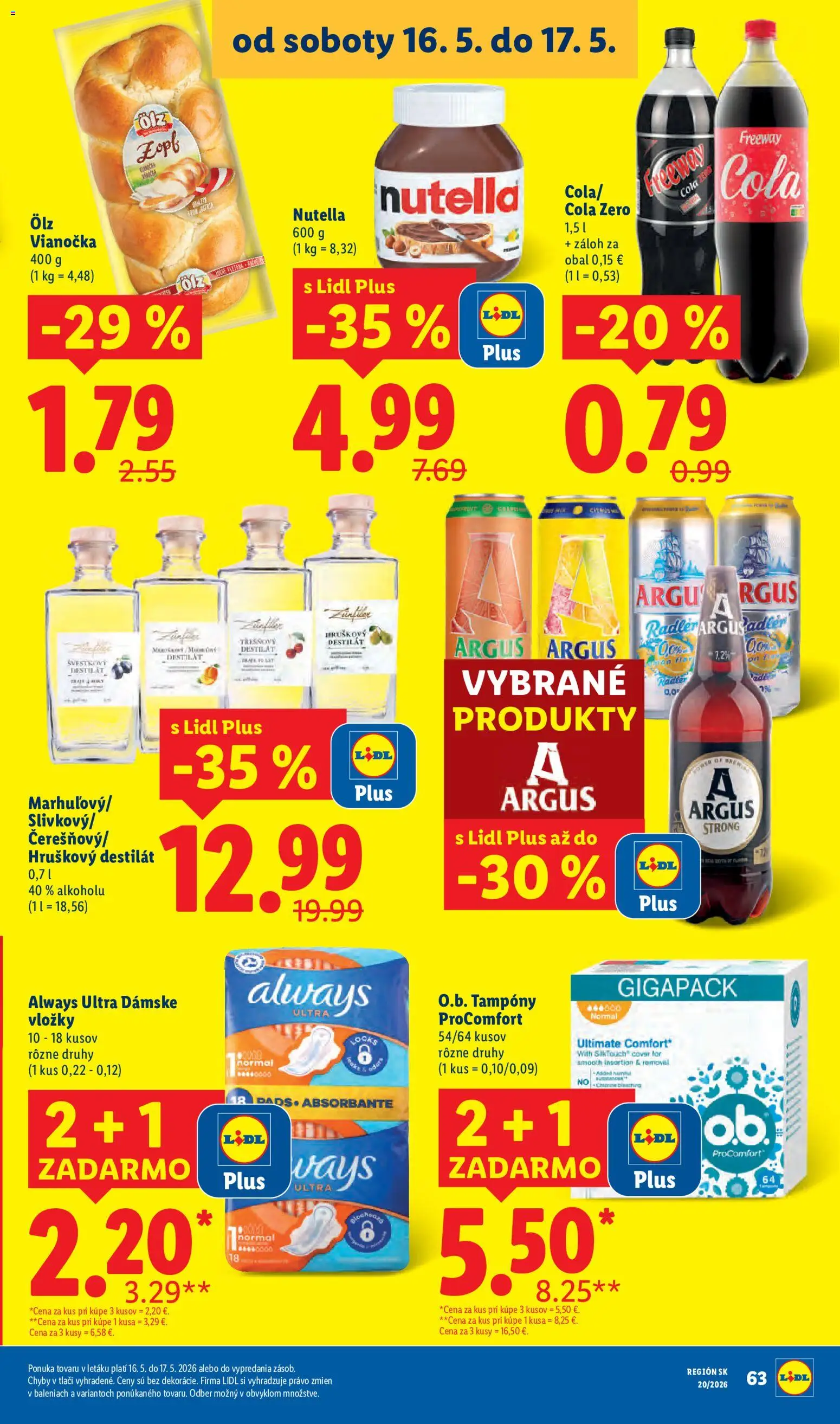 Nové Lidl akcie – leták je platný od 11.05.2026 | Strana: 83 | Produkty: Radler, Cola, Destilát, Nutella