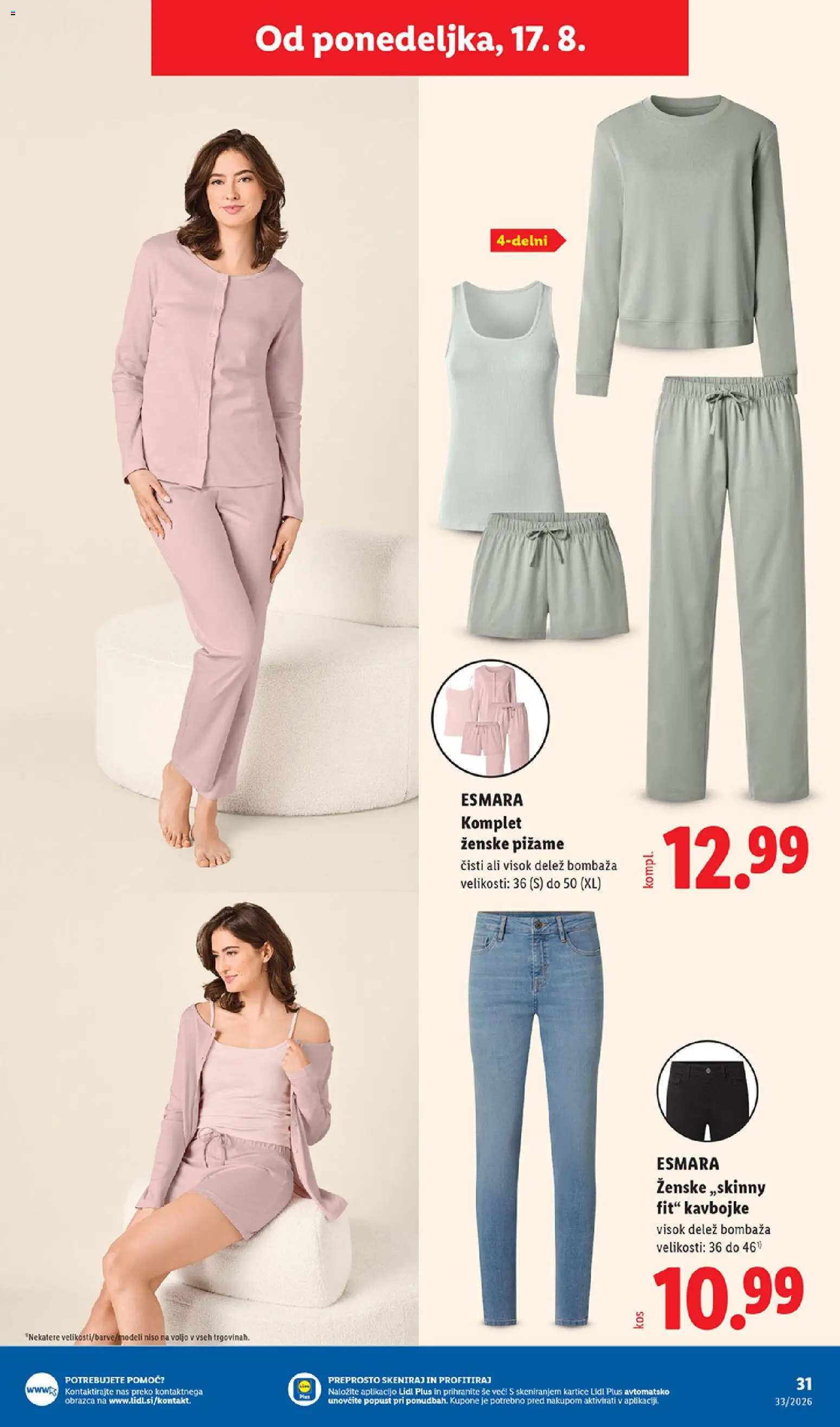 Novi Lidl katalog ponudbe – veljaven od 13.08.2026 | Stran: 61 | Izdelki: Kavbojke