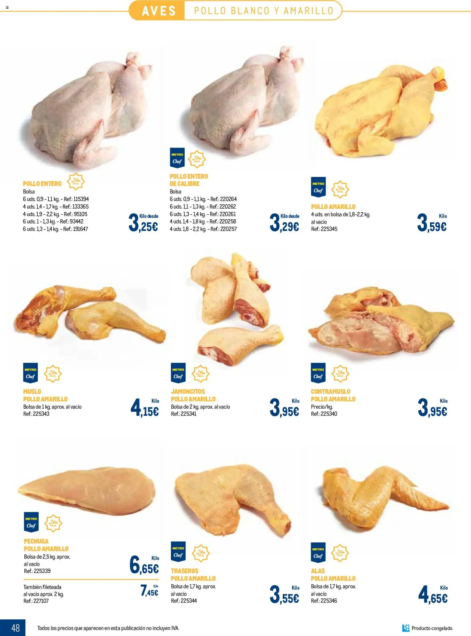 Makro Expertos en carnes │ válido desde el 07/09/2026 | Página: 48 | Productos: Pollo entero, Aves, Bolsa, Pollo