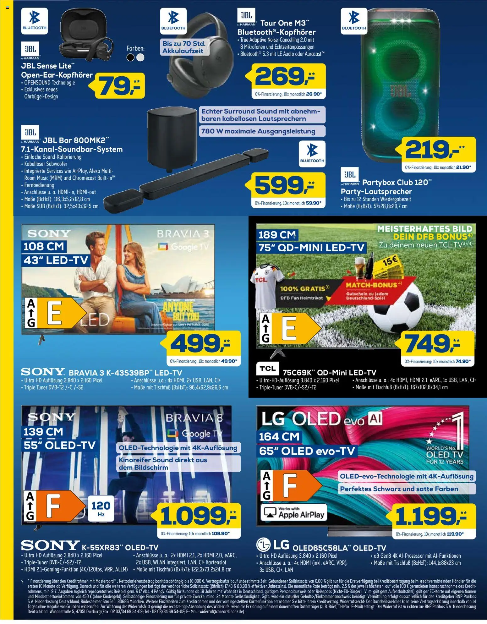 Euronics  Aktueller Prospekt – gültig ab 13.06.2026 | Seite: 2 | Produkte: Sony, Apple, Bildschirm, Audio