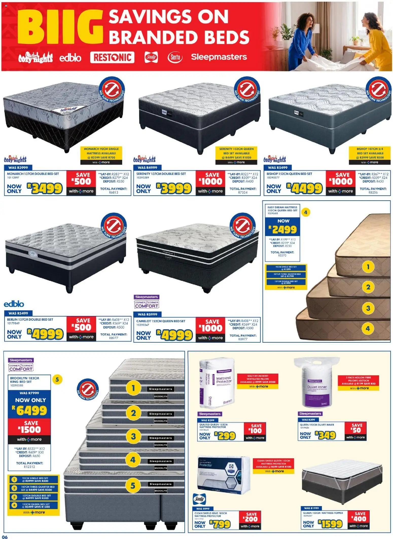 New Russells catalogue – valid from 20/08/2026 | Page: 6 | Products: Duvet, Double bed, King bed, Mattress