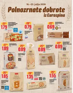 Eurospin katalog akcije – veljaven od 16.07.2026 | Stran: 11 | Izdelki: Keksi, Moka, Pica, Spageti