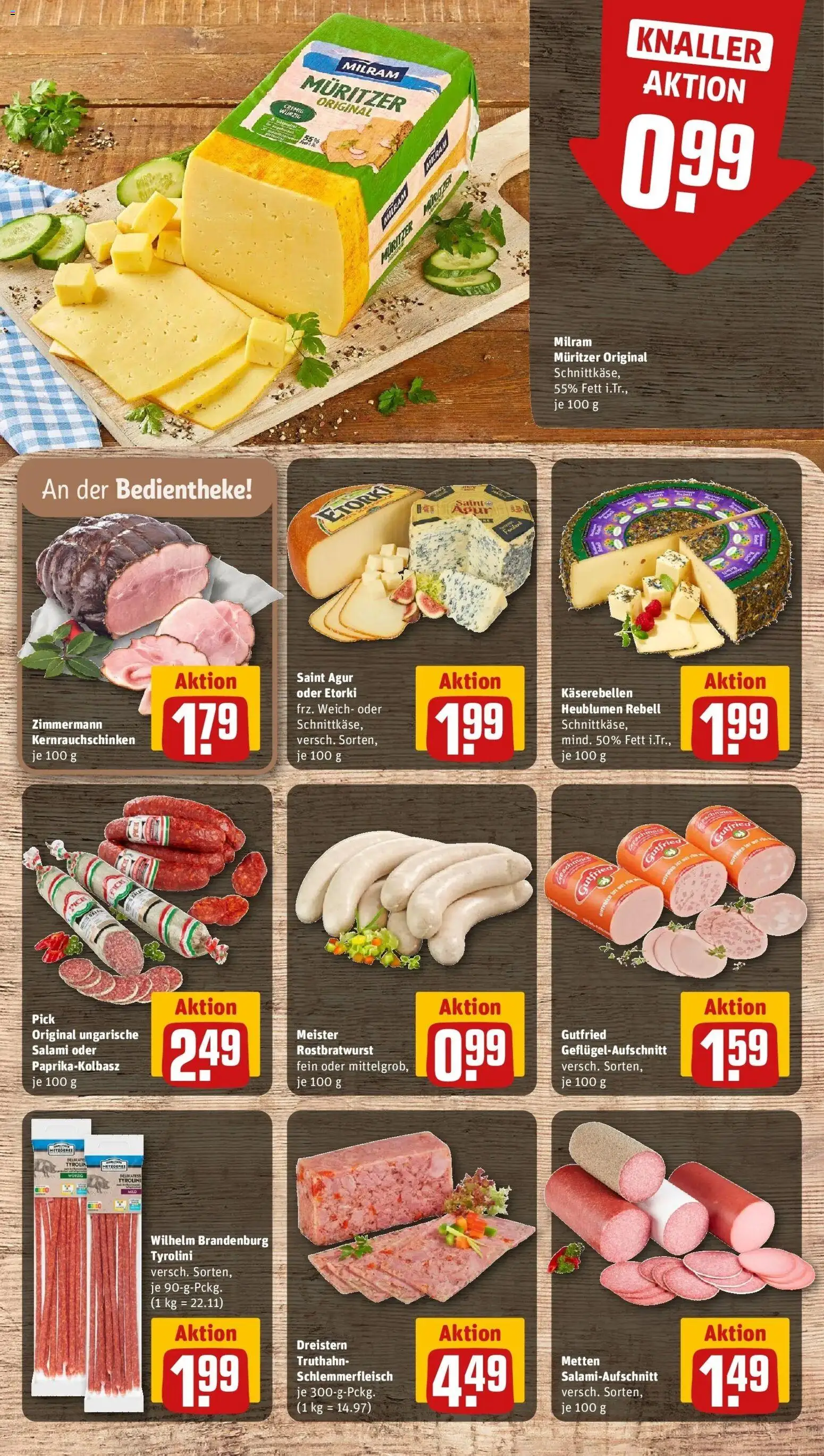 Rewe Prospekt Weida – gültig ab 20.07.2026 | Seite: 12 | Produkte: Milram, Salami