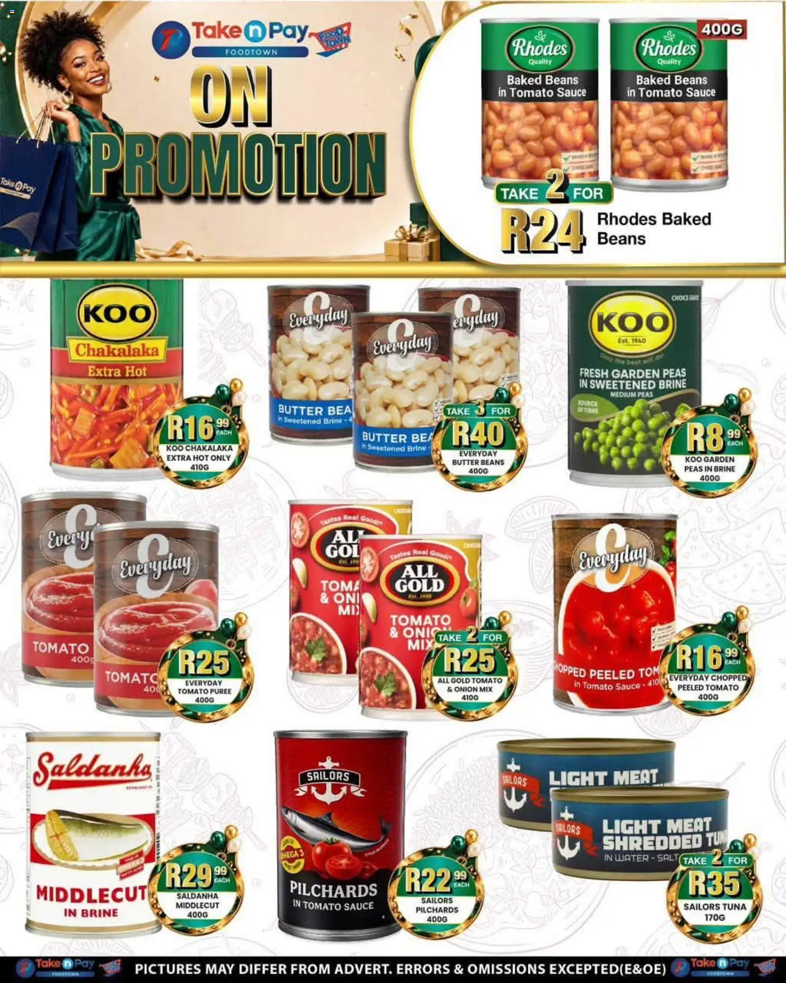 New Take n Pay catalogue – valid from 31/08/2026 | Page: 8 | Products: Beans, Water, Sauce, Onion