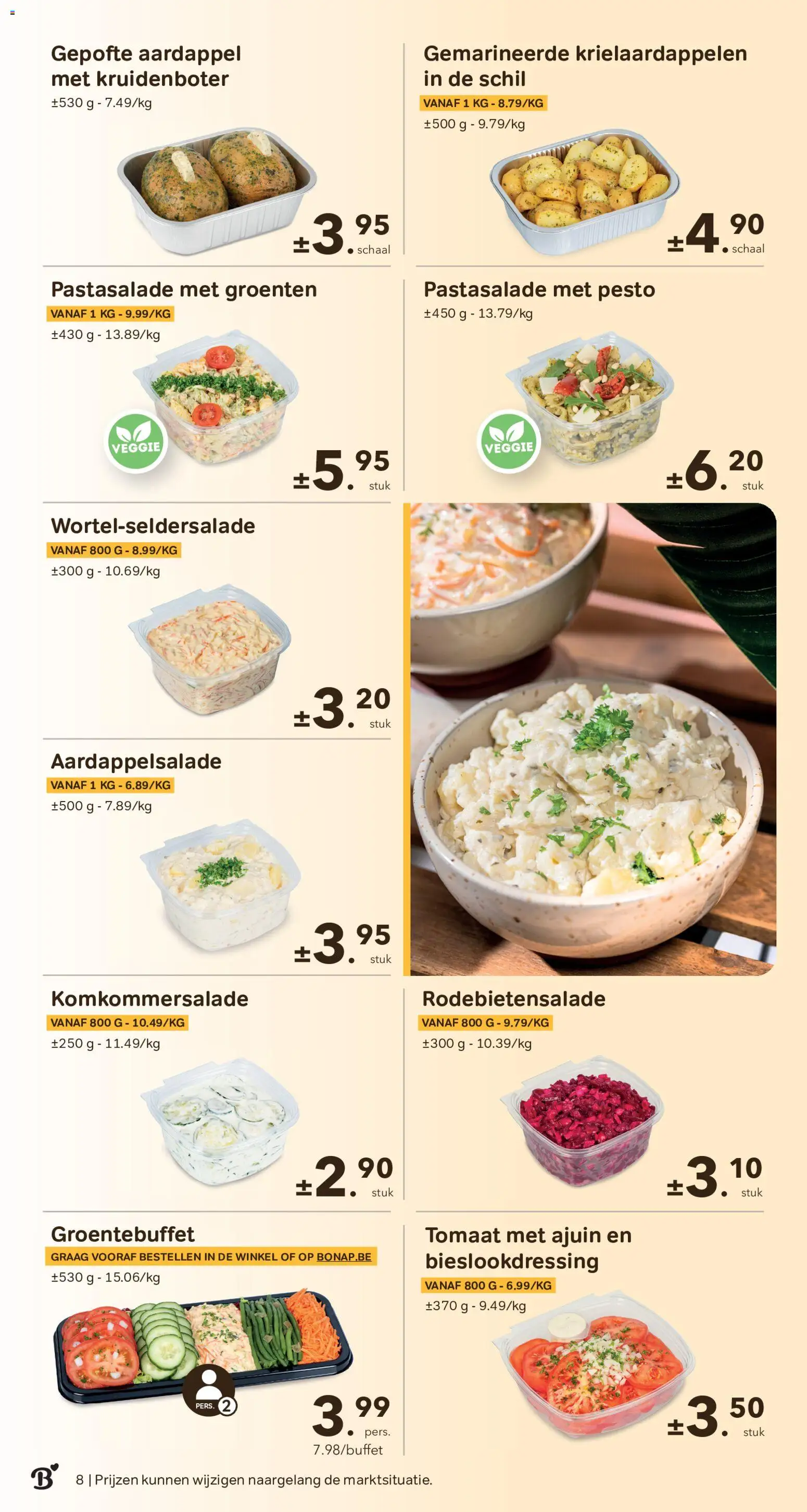 {H1} | Pagina: 8 | Producten: Szeletelt bacon, Aardappel, Tomaat, Schaal