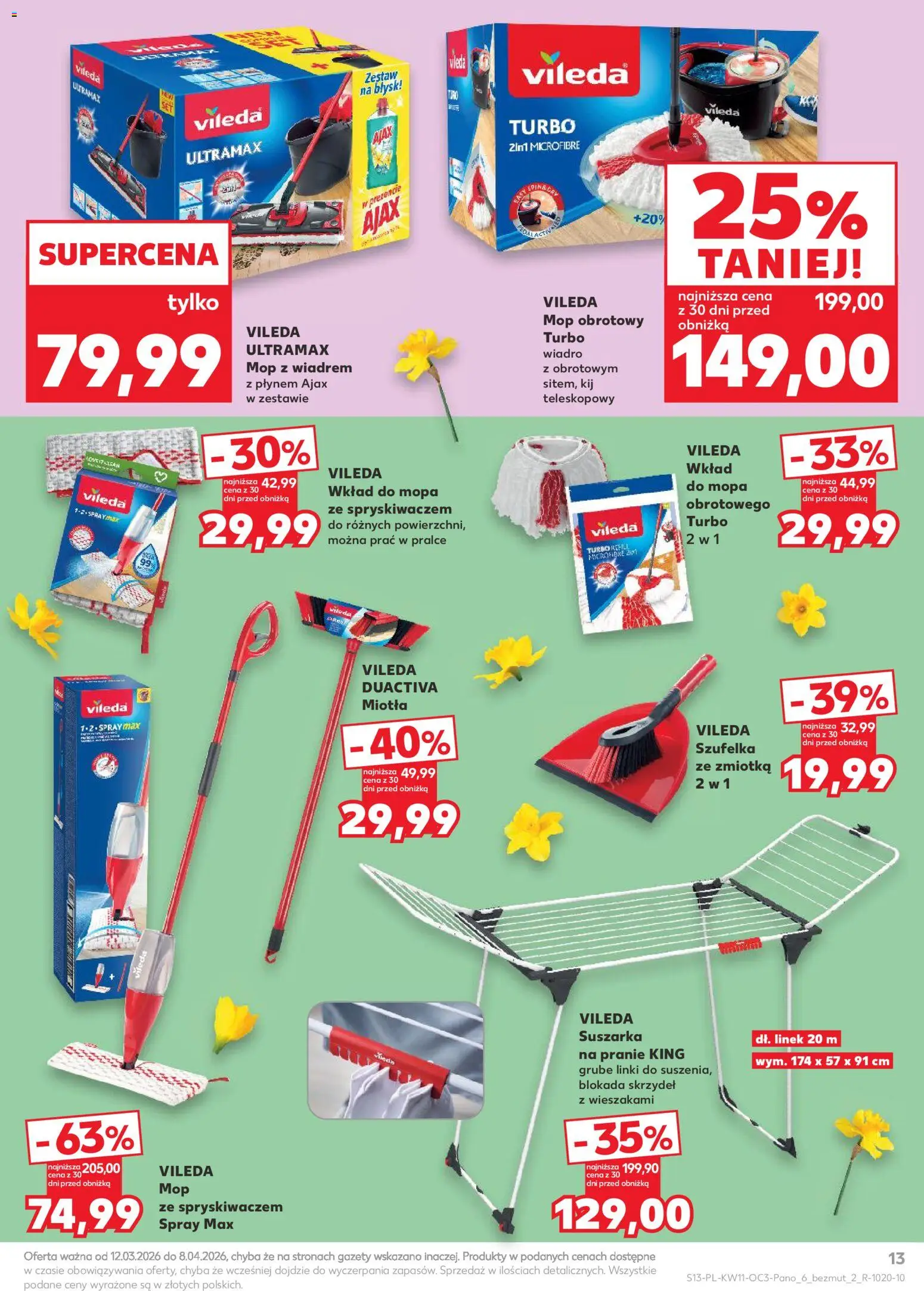 Kaufland Polsko leták - Dom gotowy na Wielkanoc od 12.03.2026 | Strana: 13 | Produkty: Ajax, Mop
