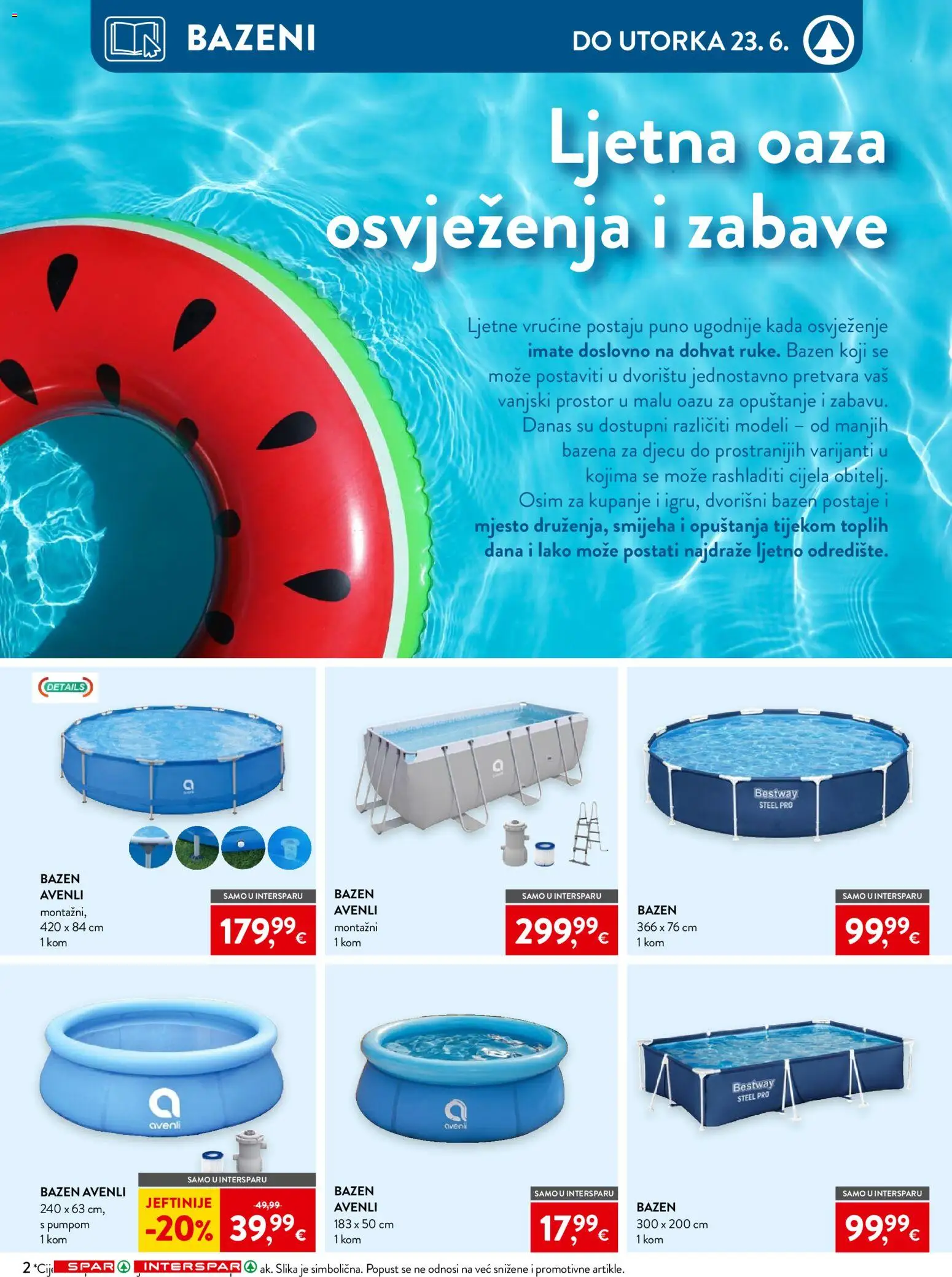 Spar katalog | vrijedi od 10.06.2026 | Stranica: 35 | Proizvodi: Bazen