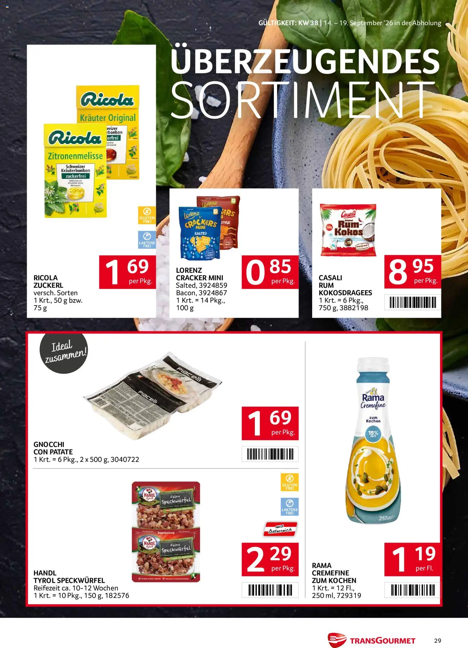 Transgourmet Flugblatt gültig ab 14.09.2026 | Seite: 28 | Produkte: Cracker