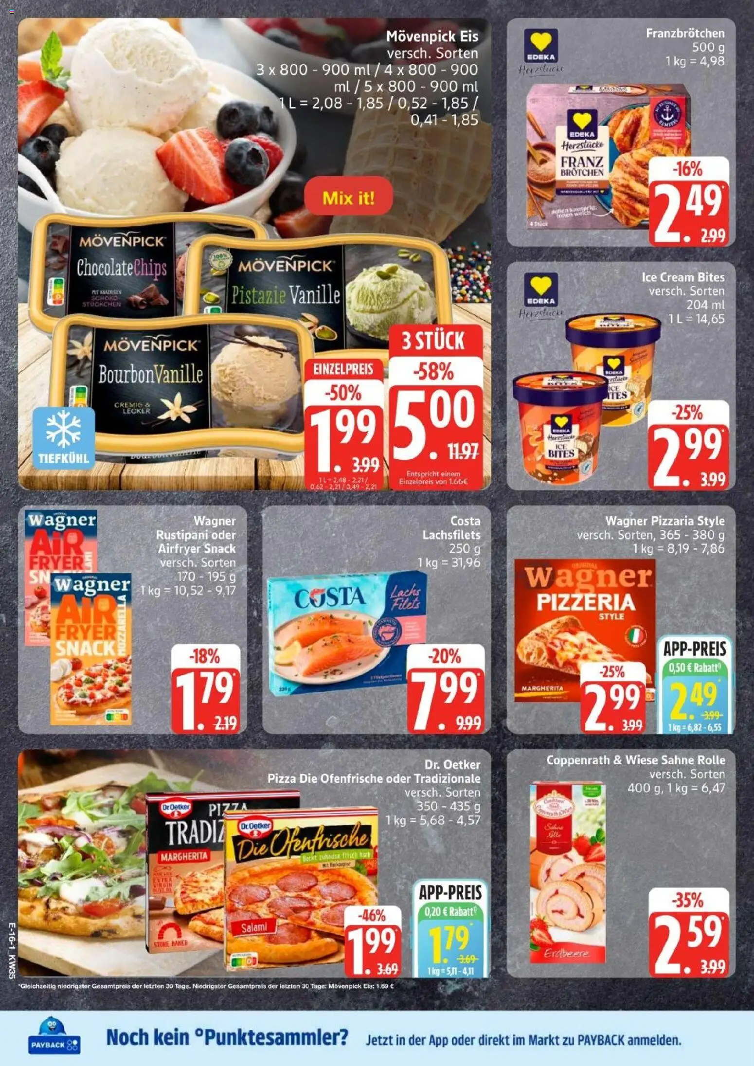 Edeka Prospekt Hamburg – gültig ab 23.08.2026 | Seite: 18 | Produkte: Ofenfrische, Vanille, Movenpick eis, Pizza