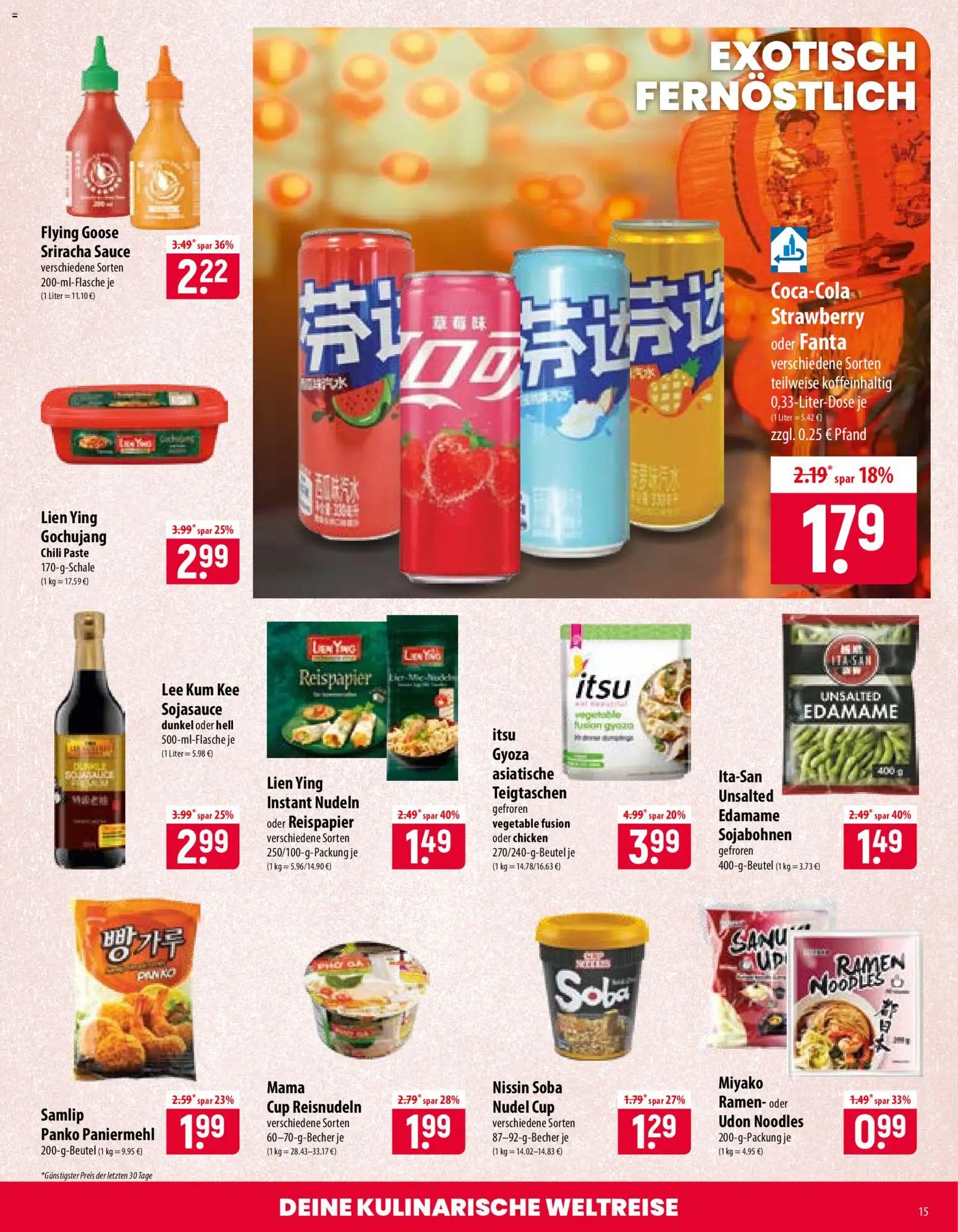 Famila Prospekt – gültig ab 17.08.2026 | Seite: 15 | Produkte: Fanta, Chili, Nudeln