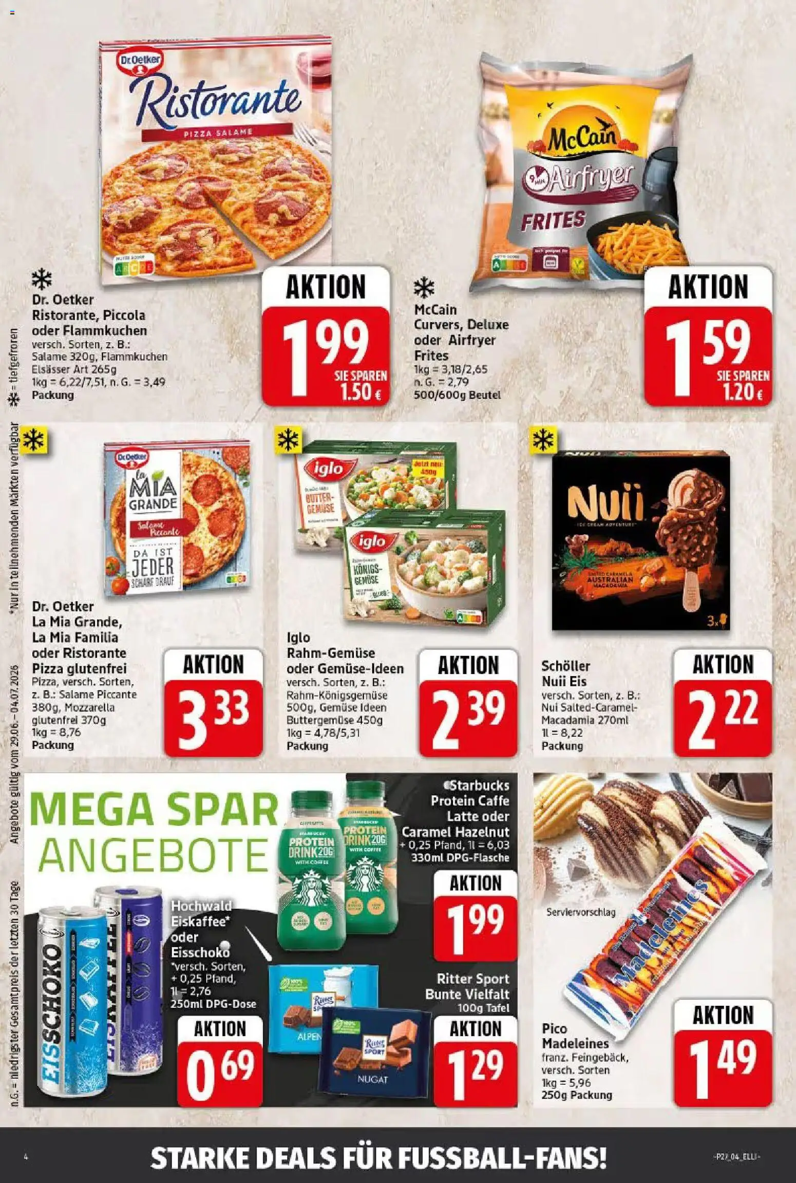 Elli Markt Prospekt Langenberg – gültig ab 29.06.2026 | Seite: 4 | Produkte: Ristorante, Butter, Gemüse, Pizza