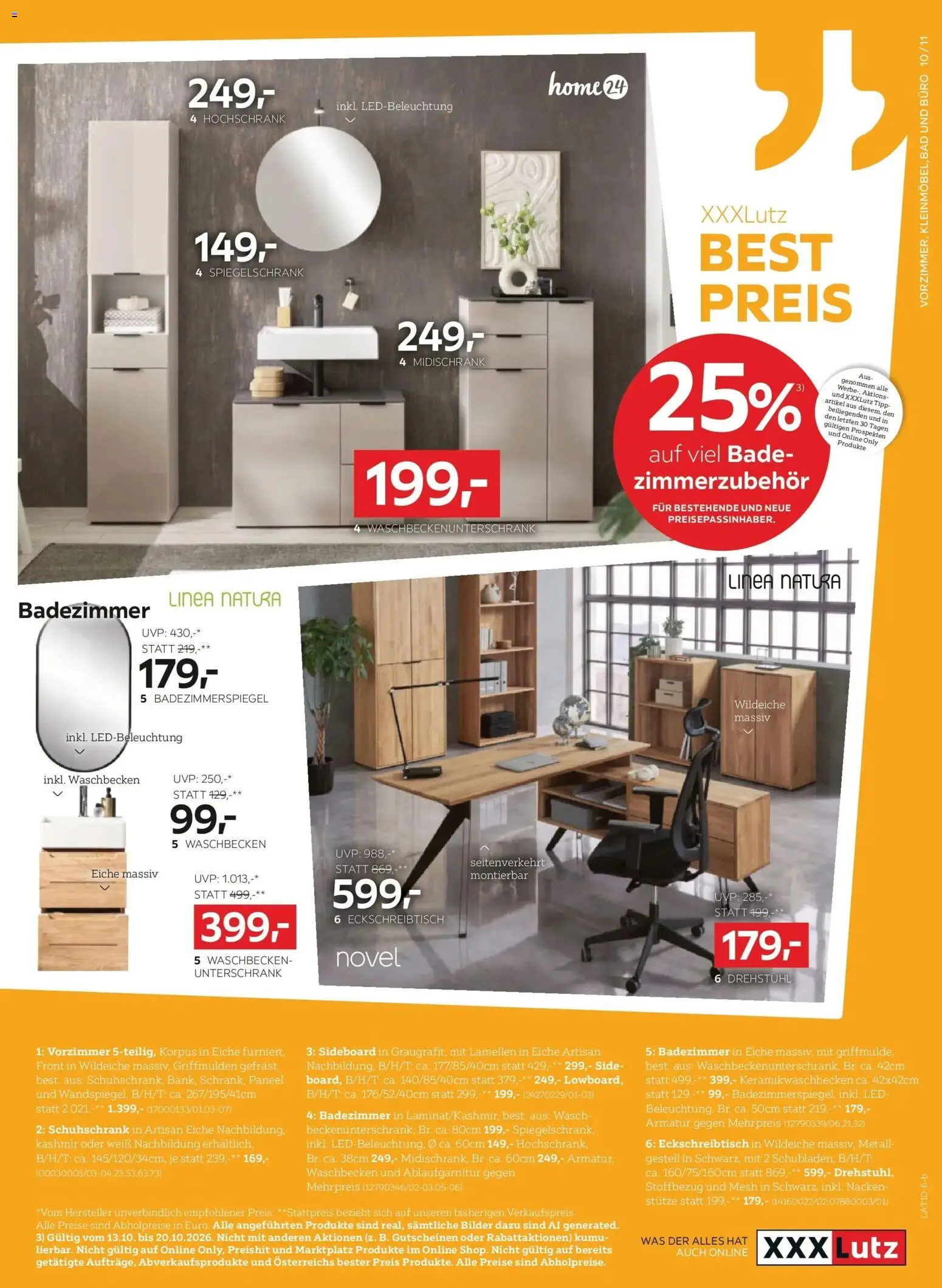 XXXLutz BEST PREIS von 13.10.2026 - Aktuelle Angebote | Seite: 11 | Produkte: Nacken, Waschbecken, Bad