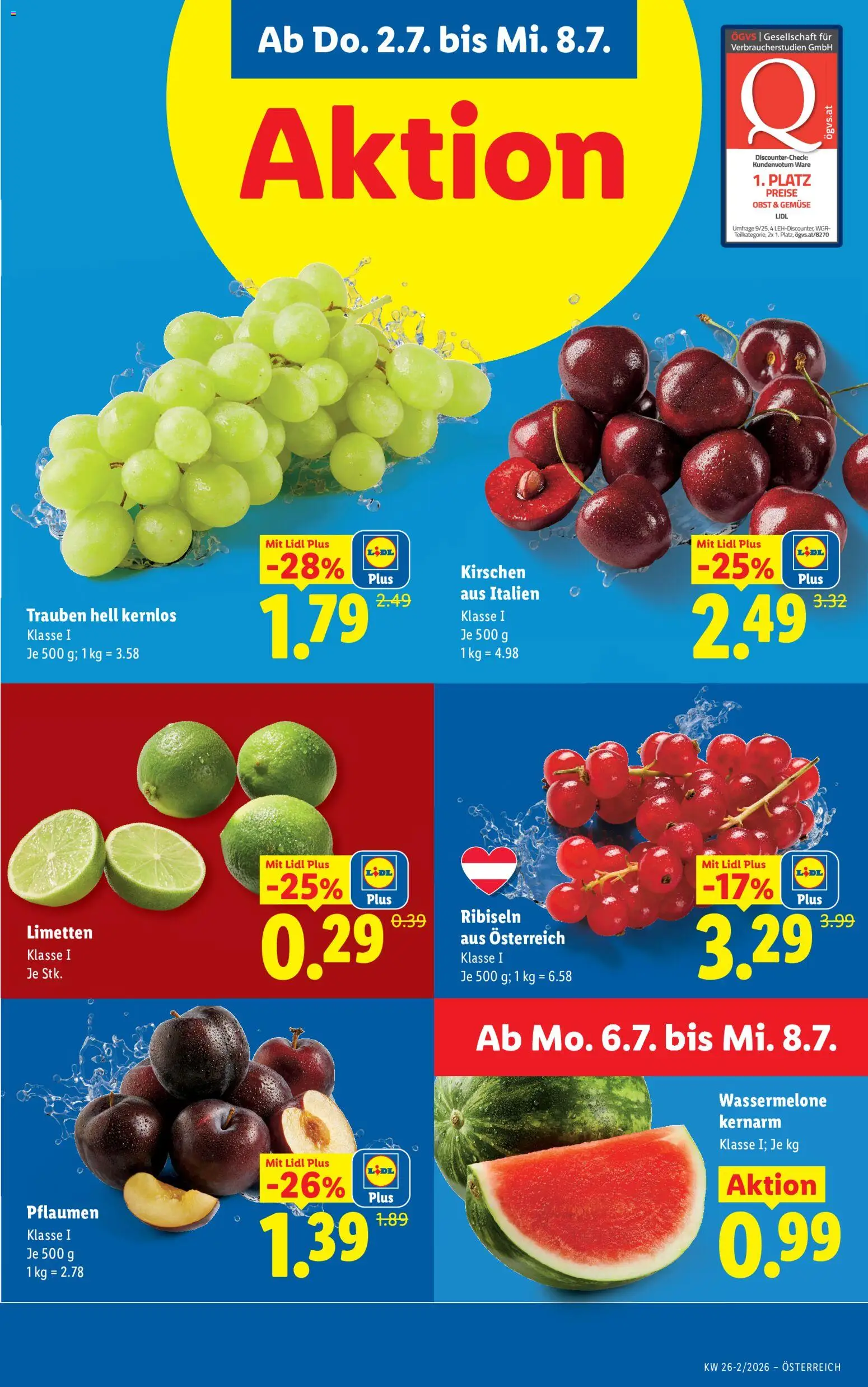 Lidl - Flugblatt gültig ab 02.07.2026 | Seite: 5 | Produkte: Gemüse, Obst, Wassermelone