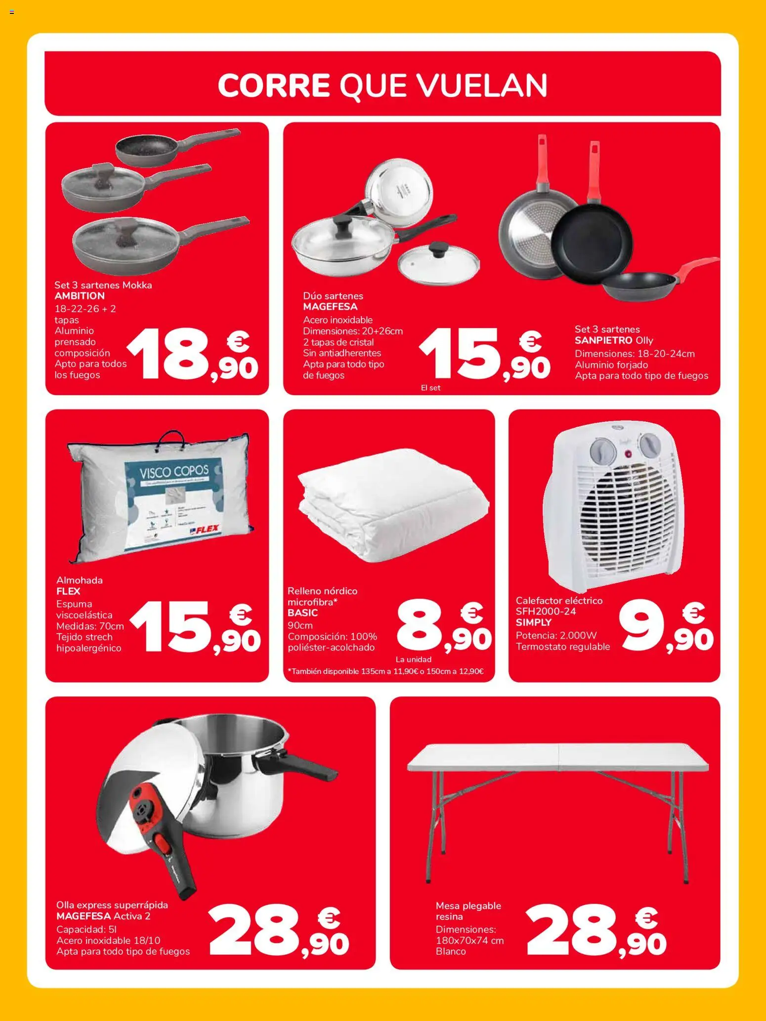 Supeco - folleto │ válido desde el 29/10/2026 | Página: 7 | Productos: Copos, Espuma, Almohada, Mesa