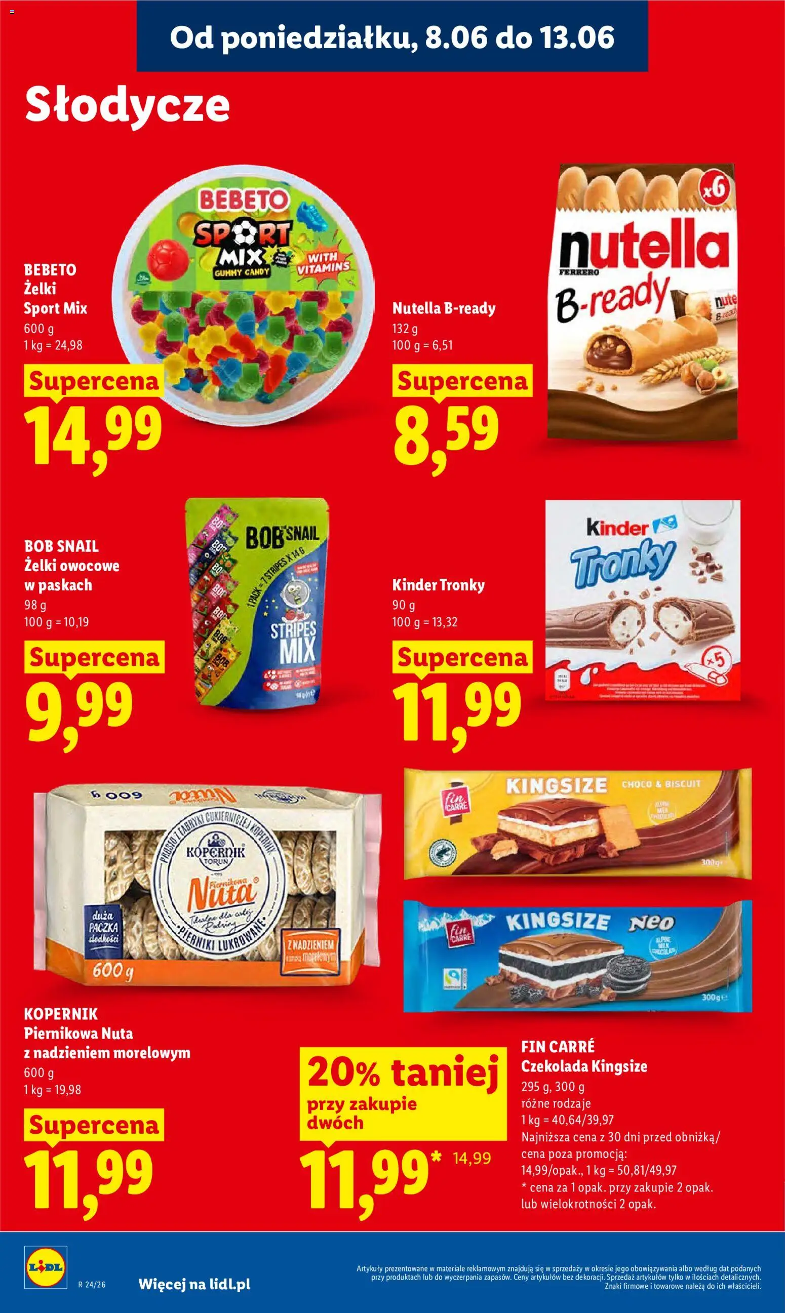 Lidl Polsko leták od 08.06.2026 | Strana: 74 | Produkty: Kinder, Nutella