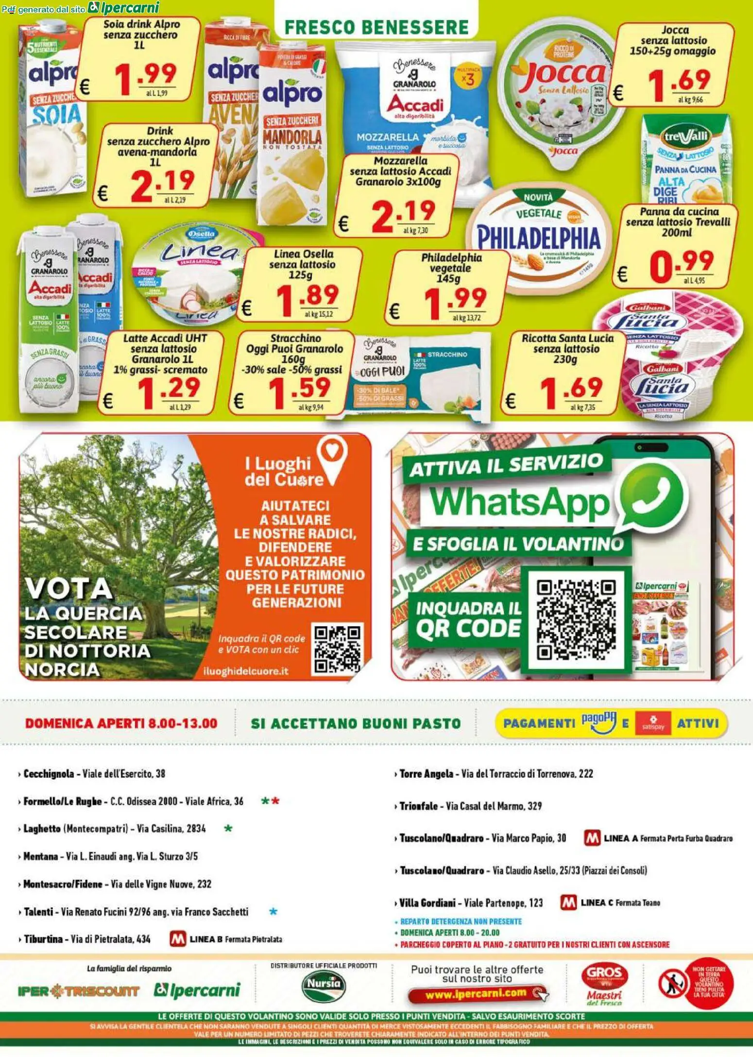 Volantino Ipercarni del 22/07/2026 | Pagina: 16 | Prodotti: Panna, Zucchero, Mozzarella, Terra