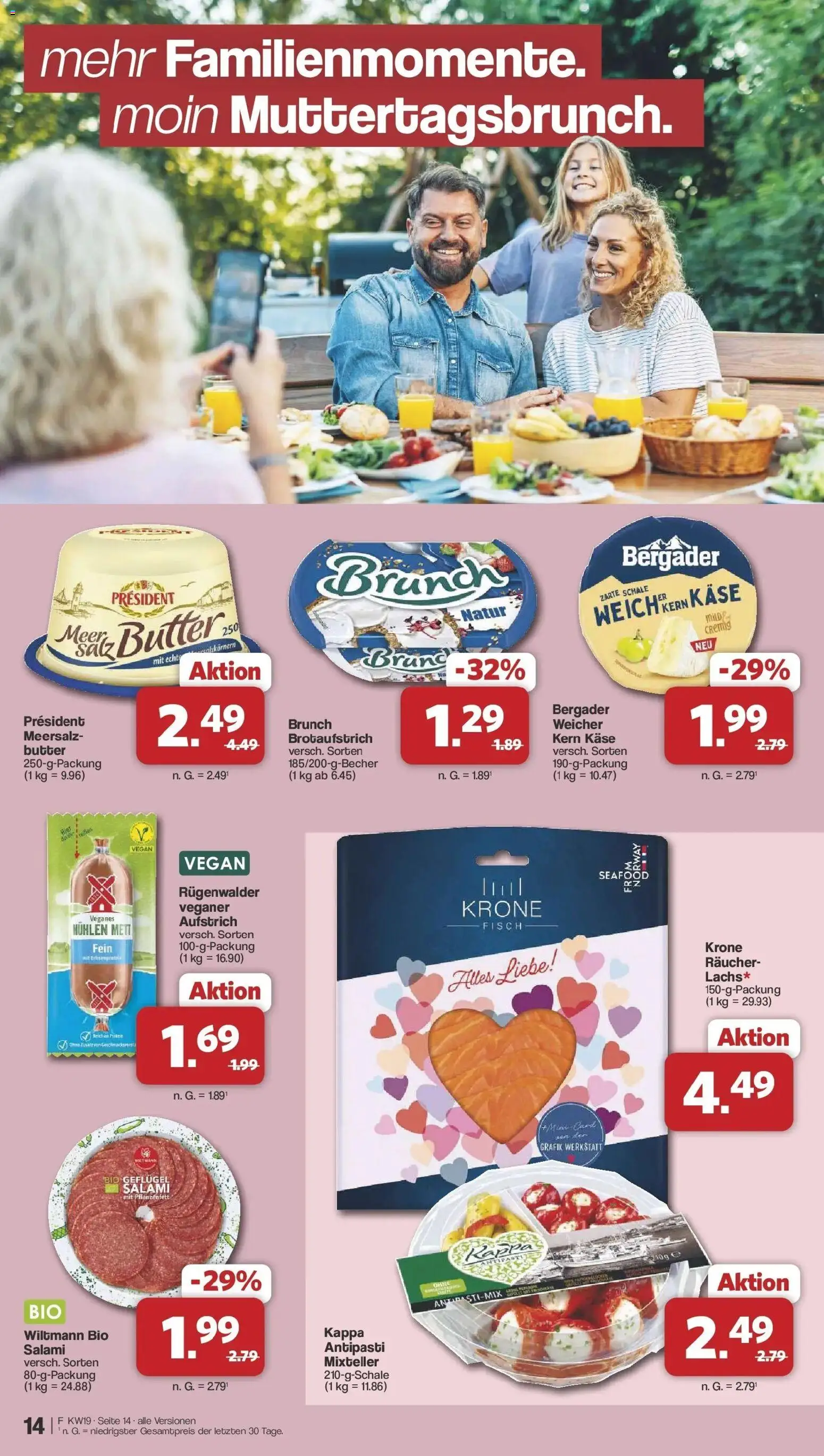 Famila Nordwest - Famila: Wochenangebote – gültig ab 03.05.2026 | Seite: 14 | Produkte: Butter, Käse, Fisch, Salami